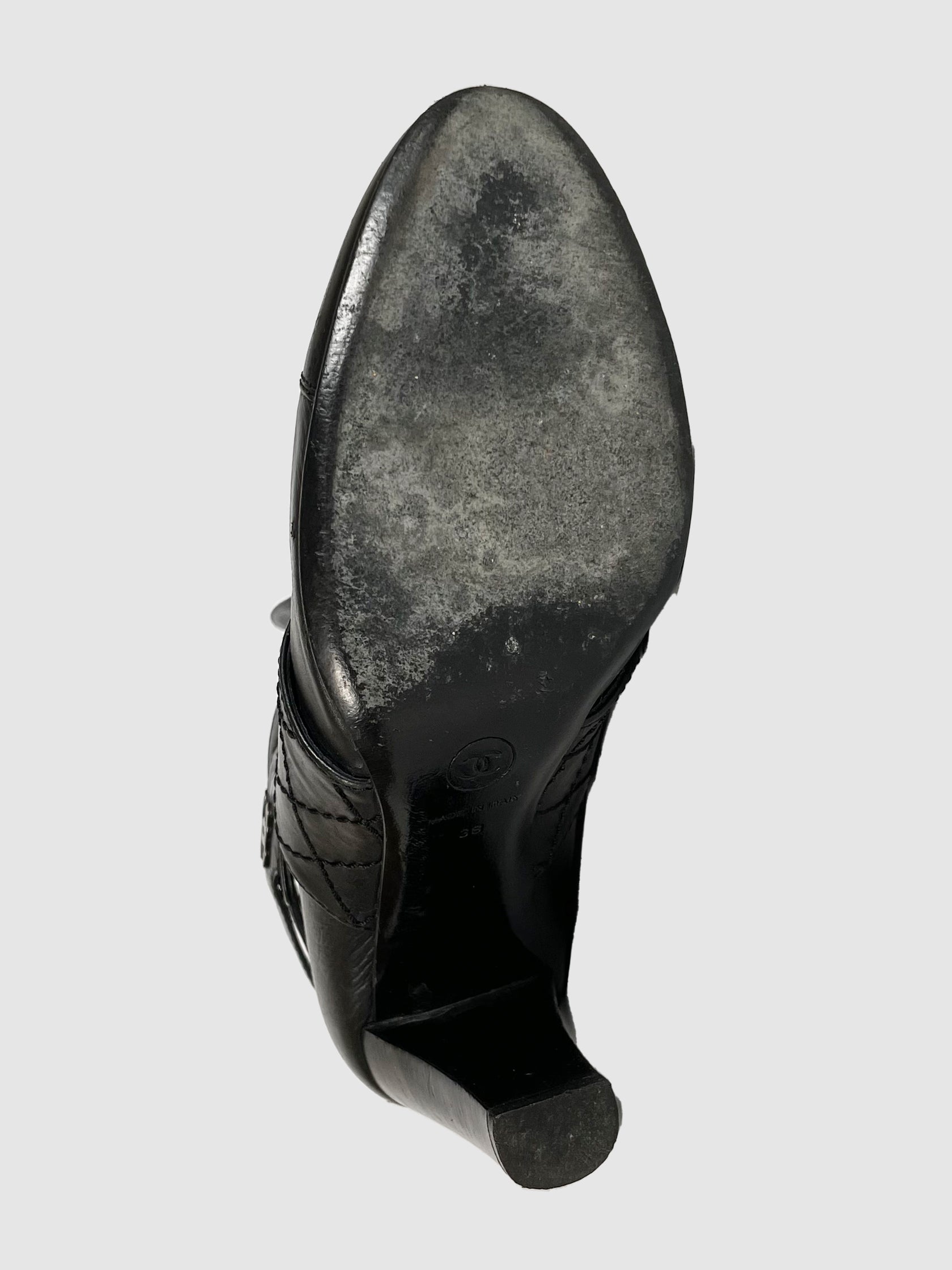 Mid-Calf Boots with Straps - Size 38