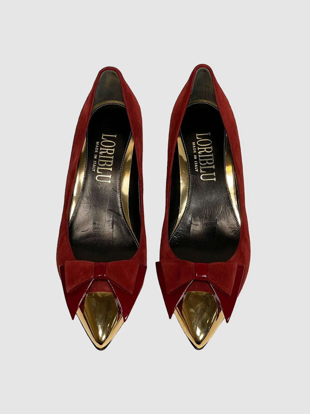 Suede Pumps with Bow - Size 36