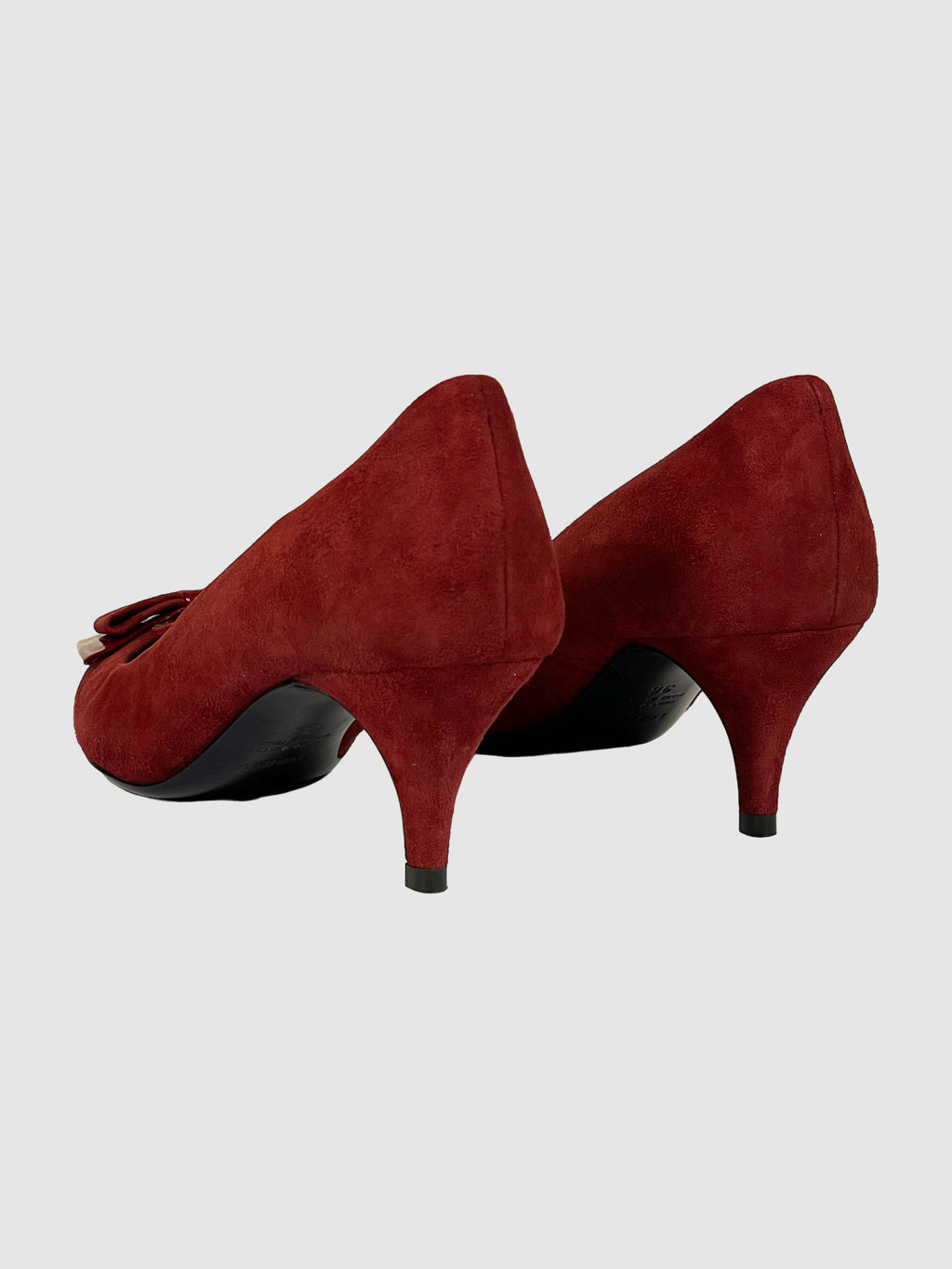 Suede Pumps with Bow - Size 36