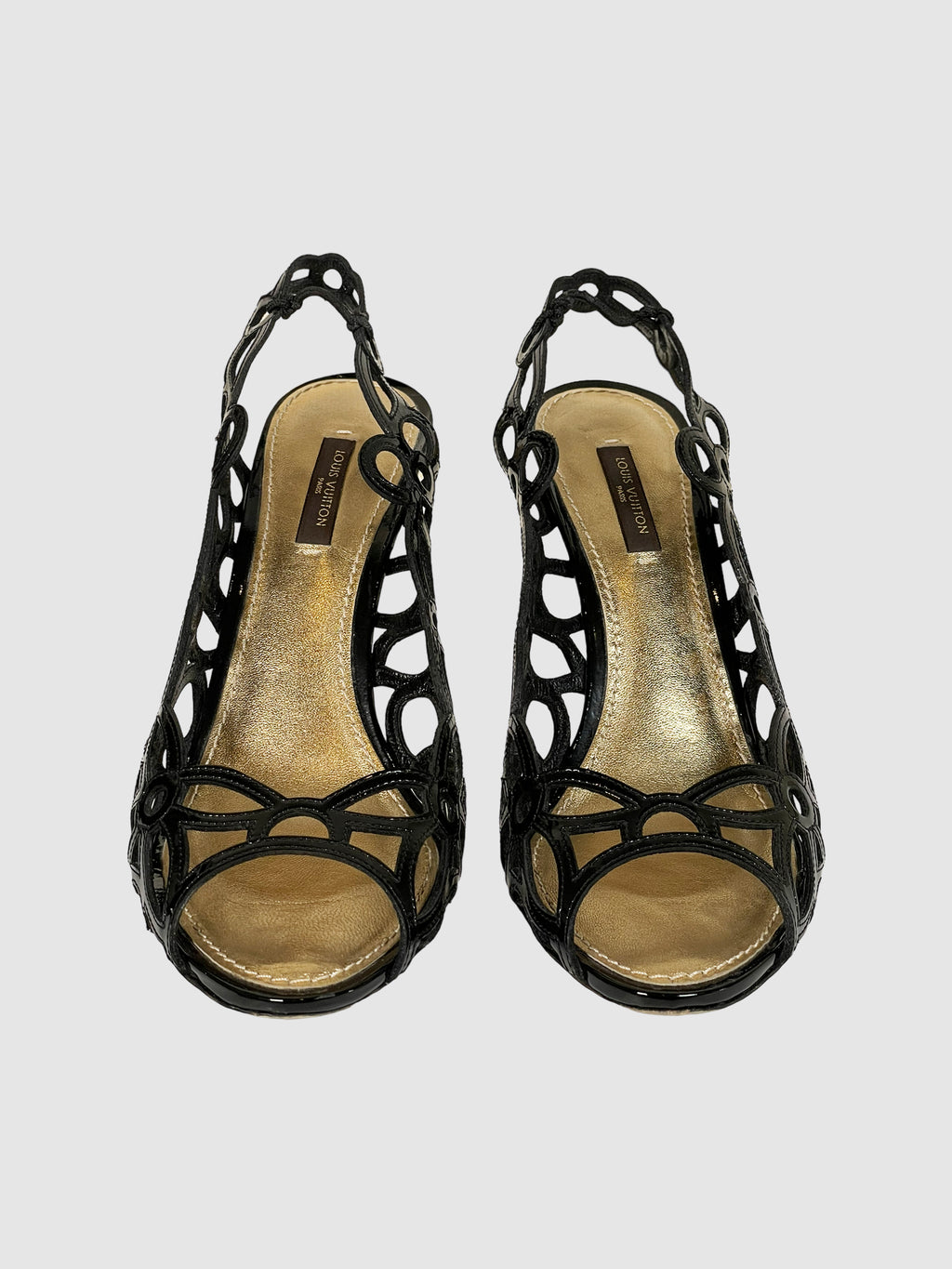 Louis Vuitton Laser Cut Slingback Pumps - Size 38