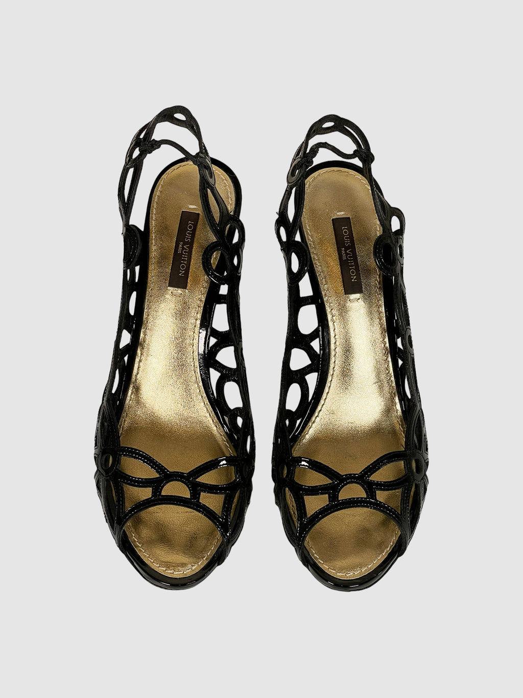 Louis Vuitton Laser Cut Slingback Pumps - Size 38