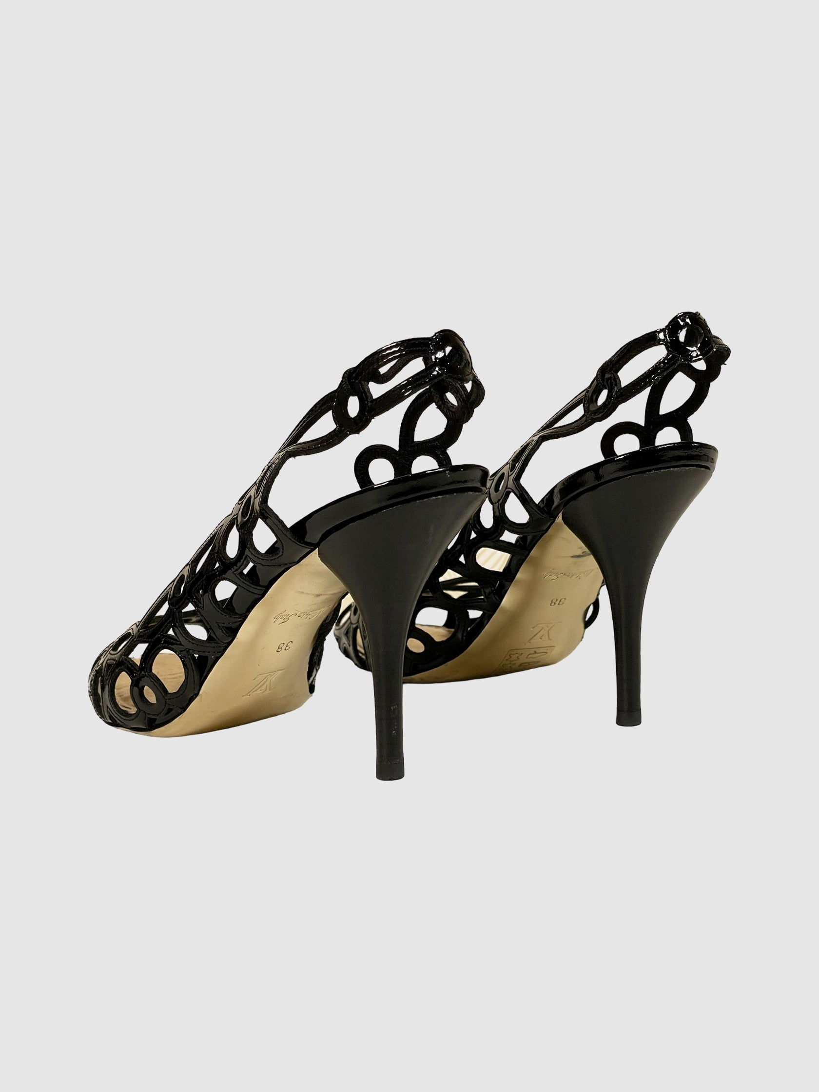 Louis Vuitton Laser Cut Slingback Pumps - Size 38