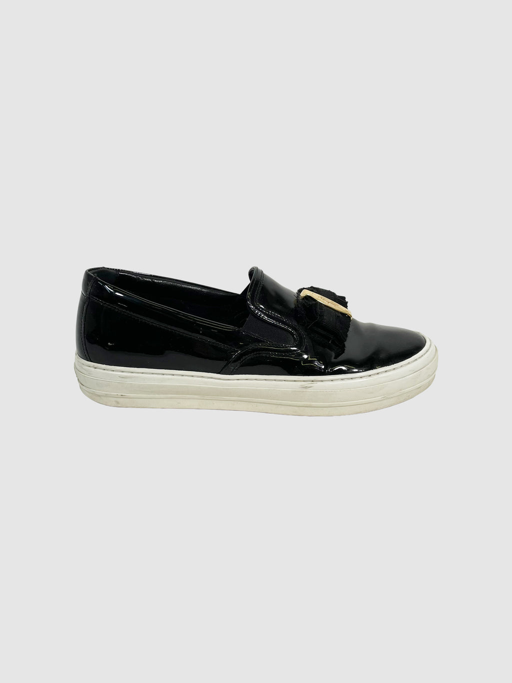 Patent Leather Slip-On Shoes - Size 10