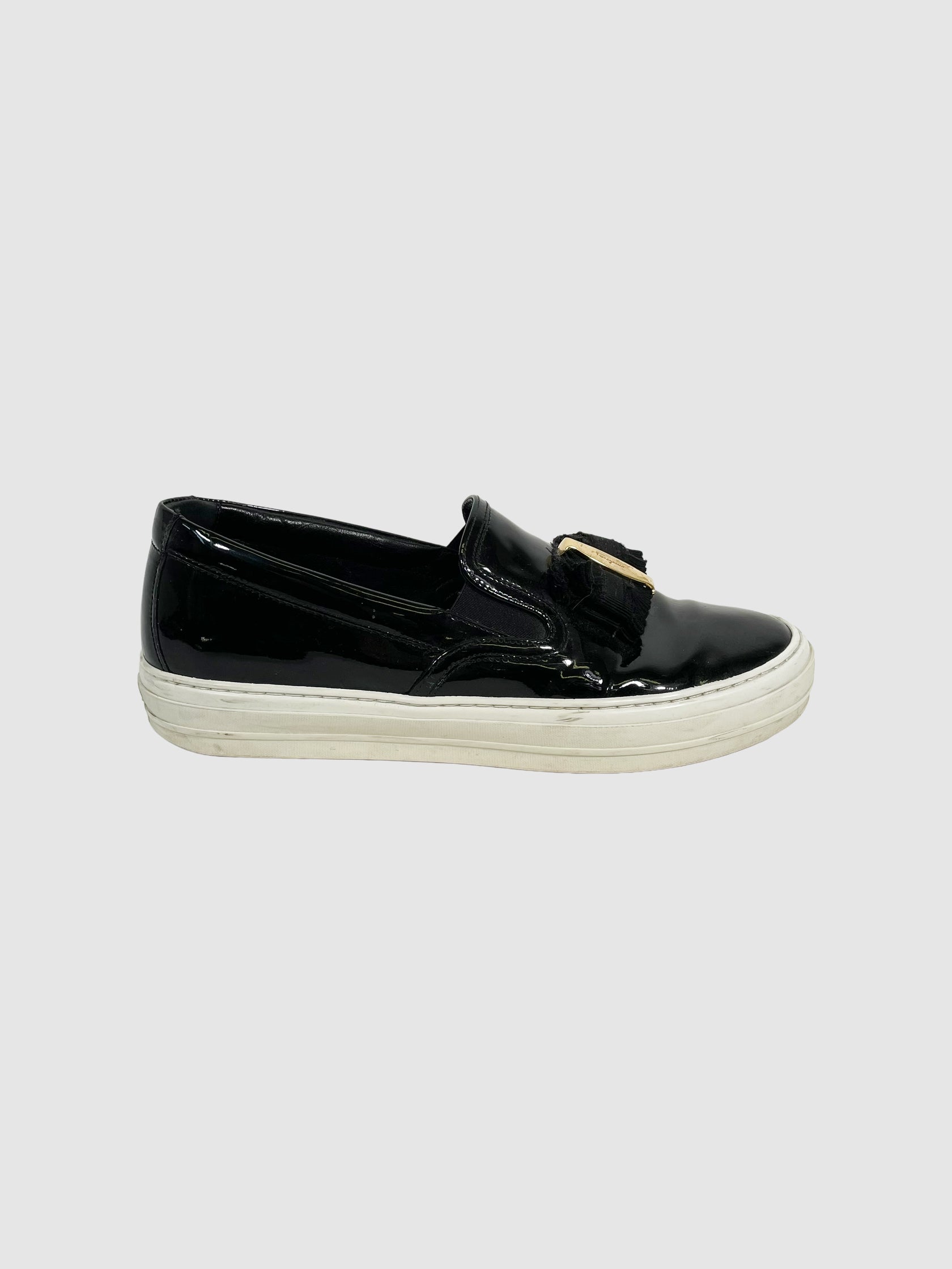 Patent Leather Slip-On Shoes - Size 10