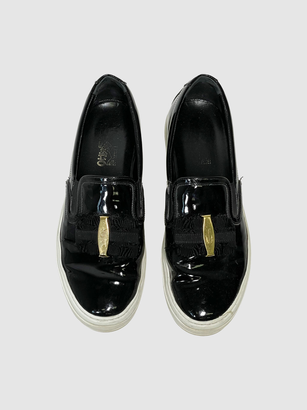Patent Leather Slip-On Shoes - Size 10
