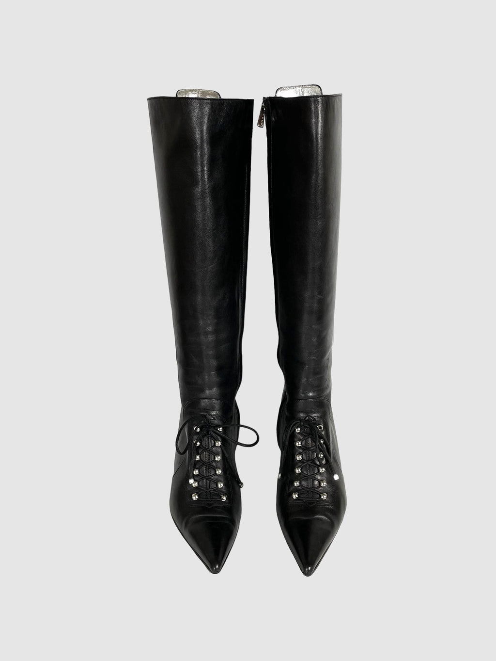 Dolce & Gabbana Lace-Up Stiletto Boots - Size 38
