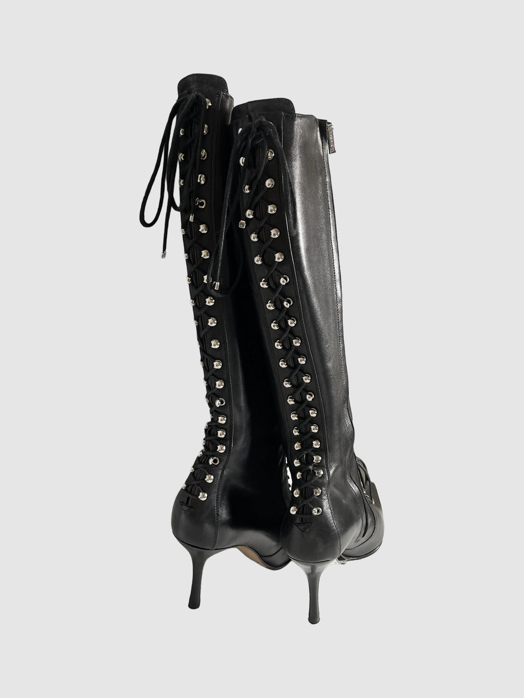 Dolce & Gabbana Lace-Up Stiletto Boots - Size 38