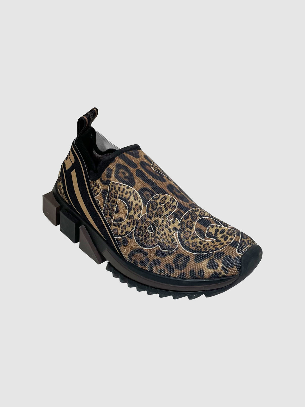 Dolce & Gabbana Leopard Print Slip-On Sneakers - Size 37