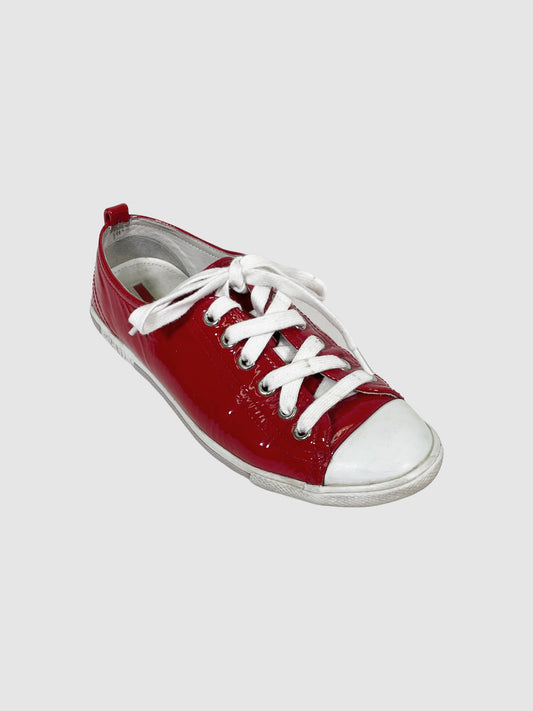 Prada Patent Leather Sneakers - Size 37.5