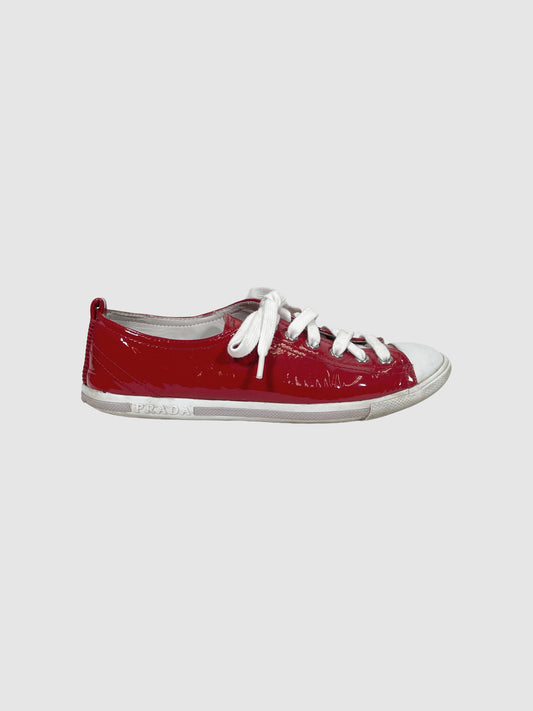 Prada Patent Leather Sneakers - Size 37.5