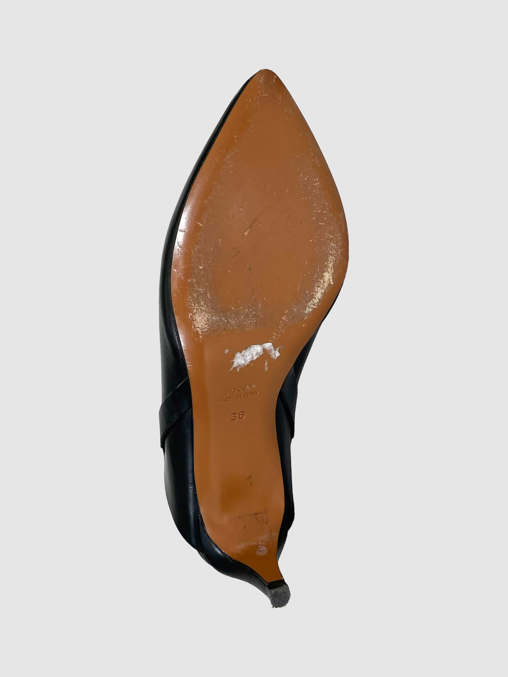 Leather Slingback Mules - Size 36