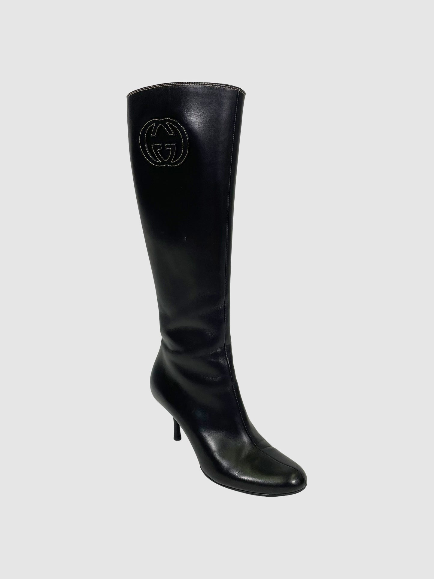 Gucci Leather Knee-High Boots - Size 6.5