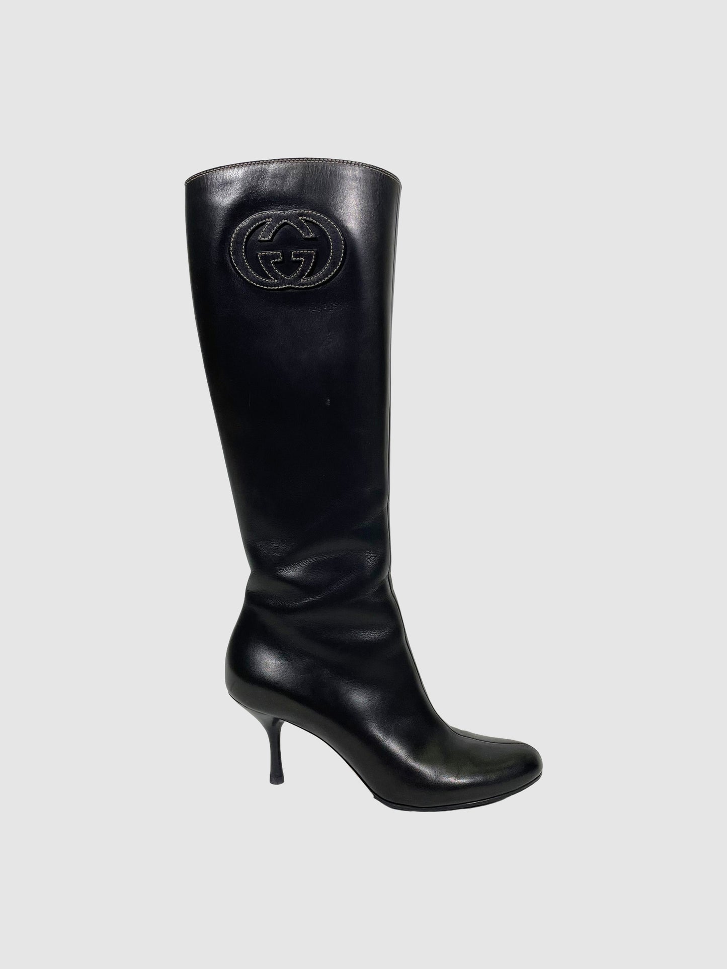 Gucci Leather Knee-High Boots - Size 6.5