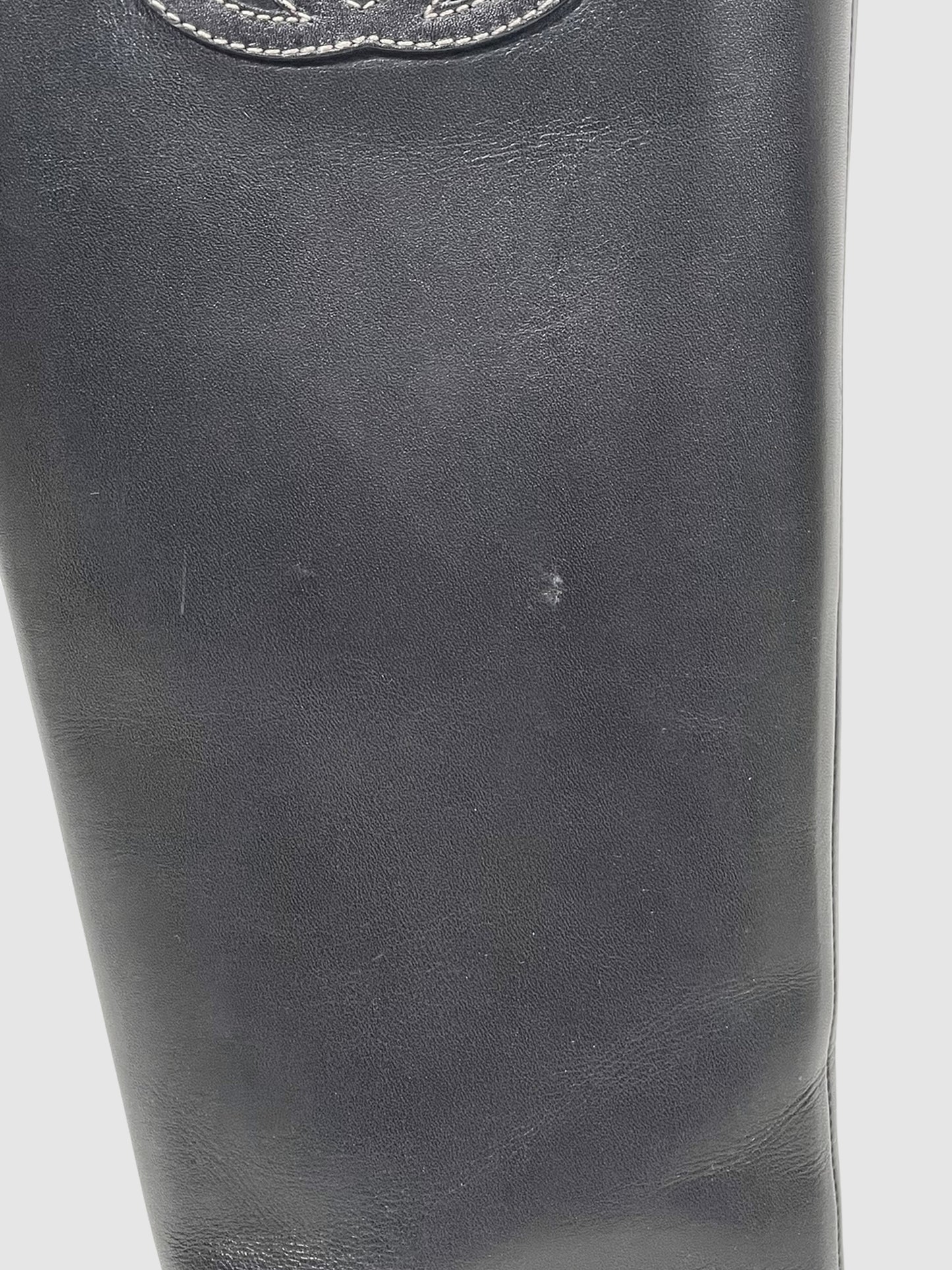 Gucci Leather Knee-High Boots - Size 6.5