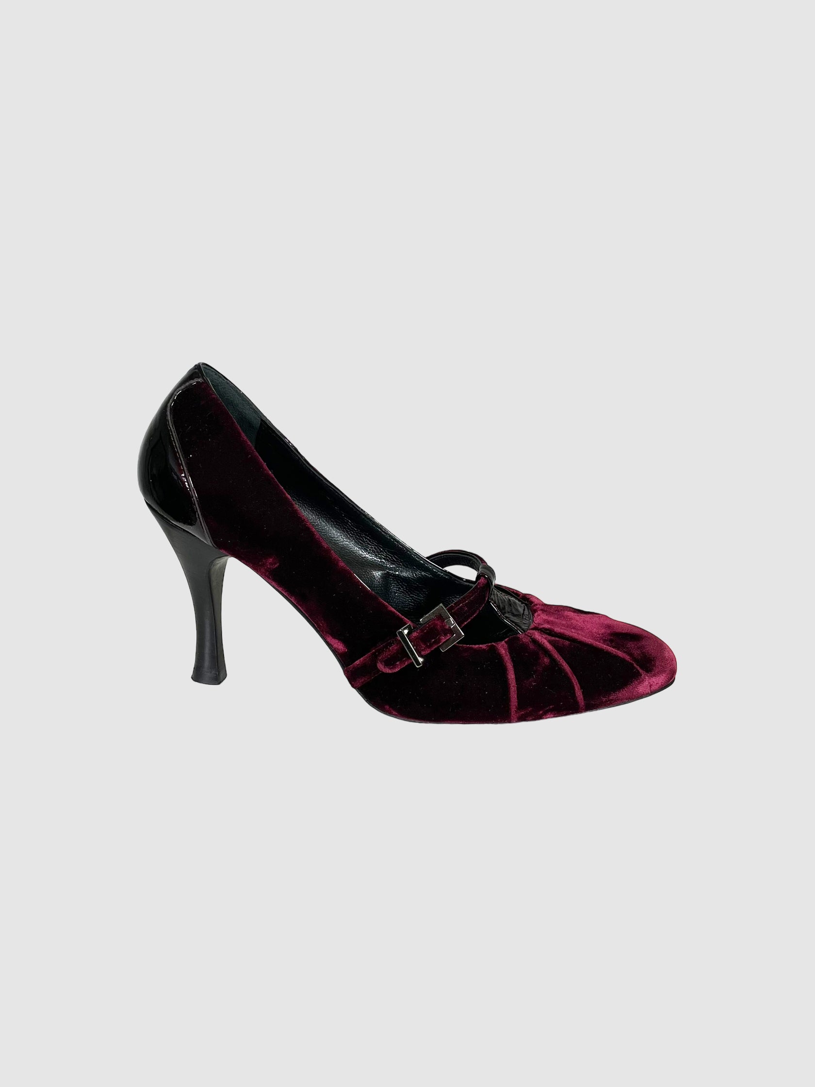Hugo Boss Velvet Pleated Pumps - Size 37.5