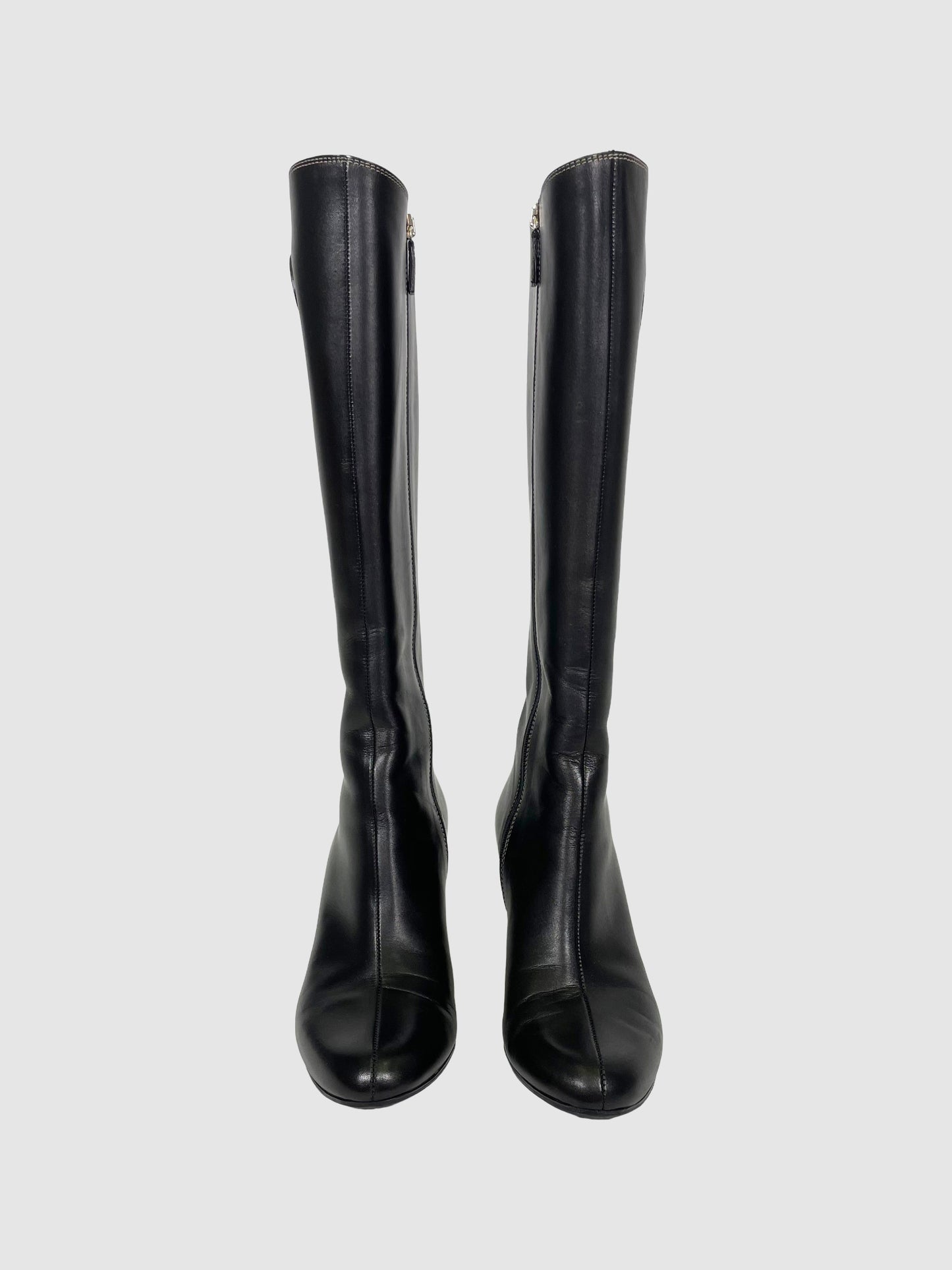 Gucci Leather Knee-High Boots - Size 6.5