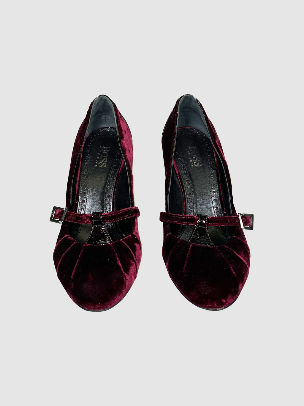 Hugo Boss Velvet Pleated Pumps - Size 37.5