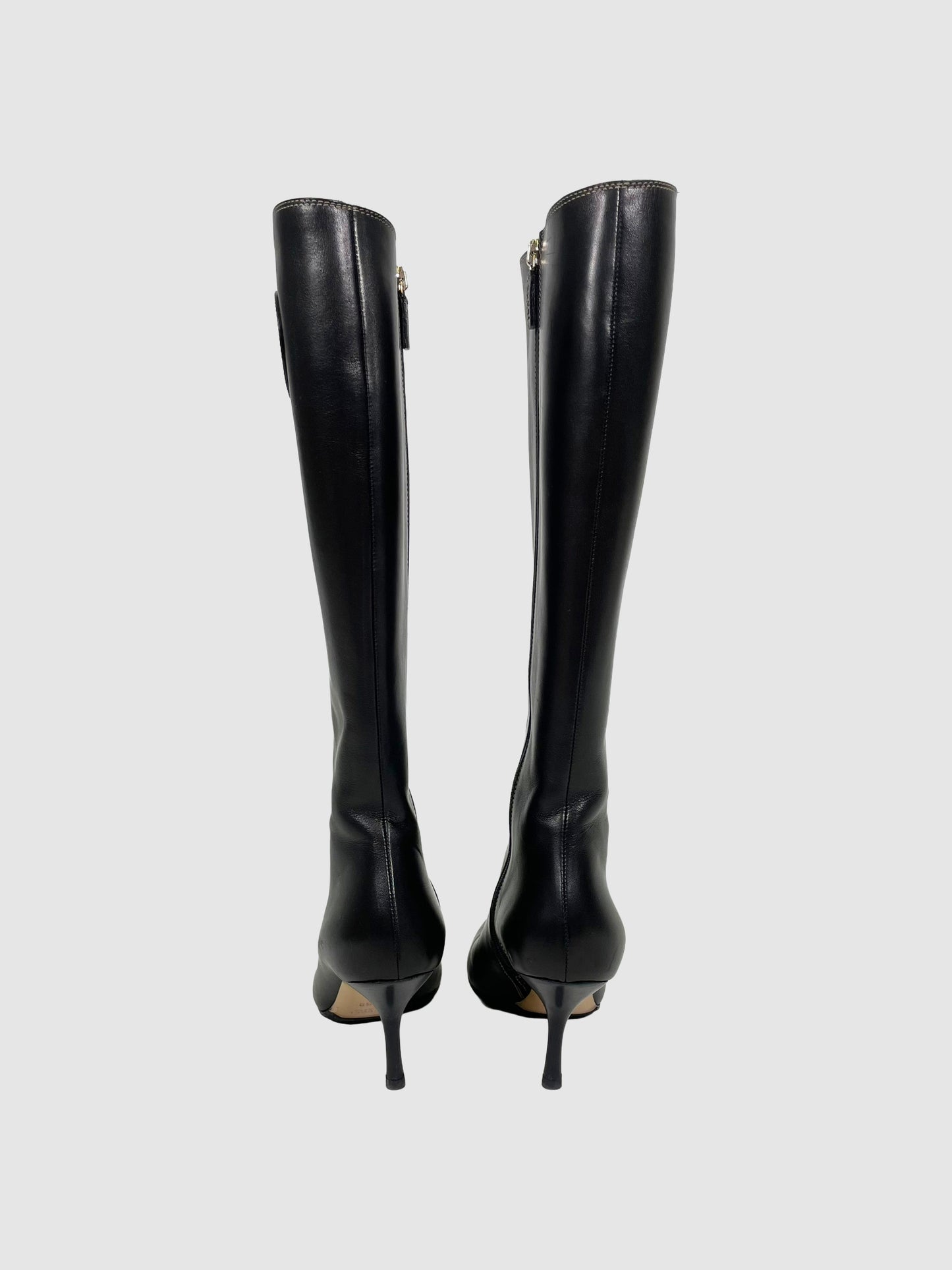 Gucci Leather Knee-High Boots - Size 6.5