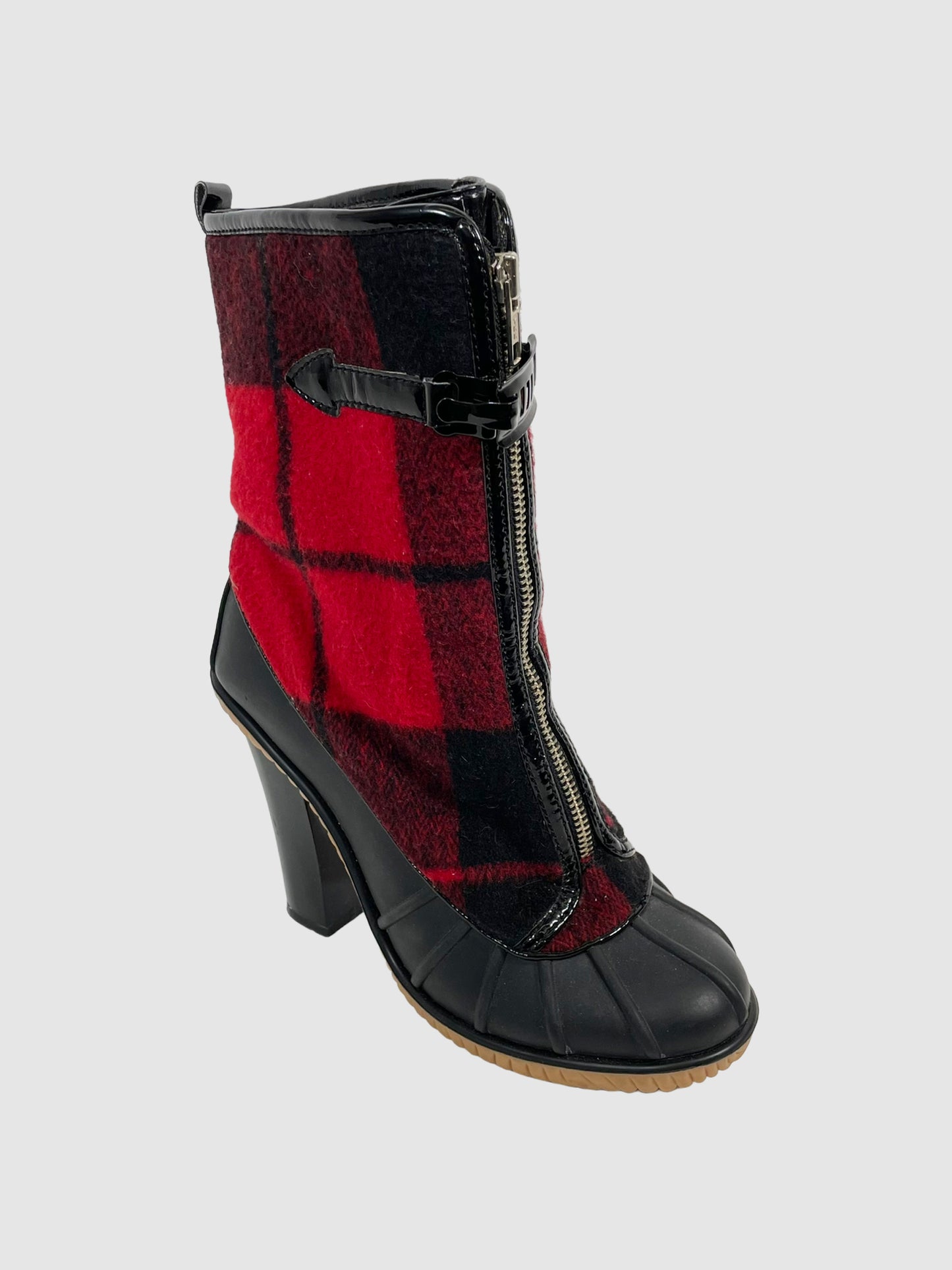 Michael Kors Plaid Ankle Boots - Size 8