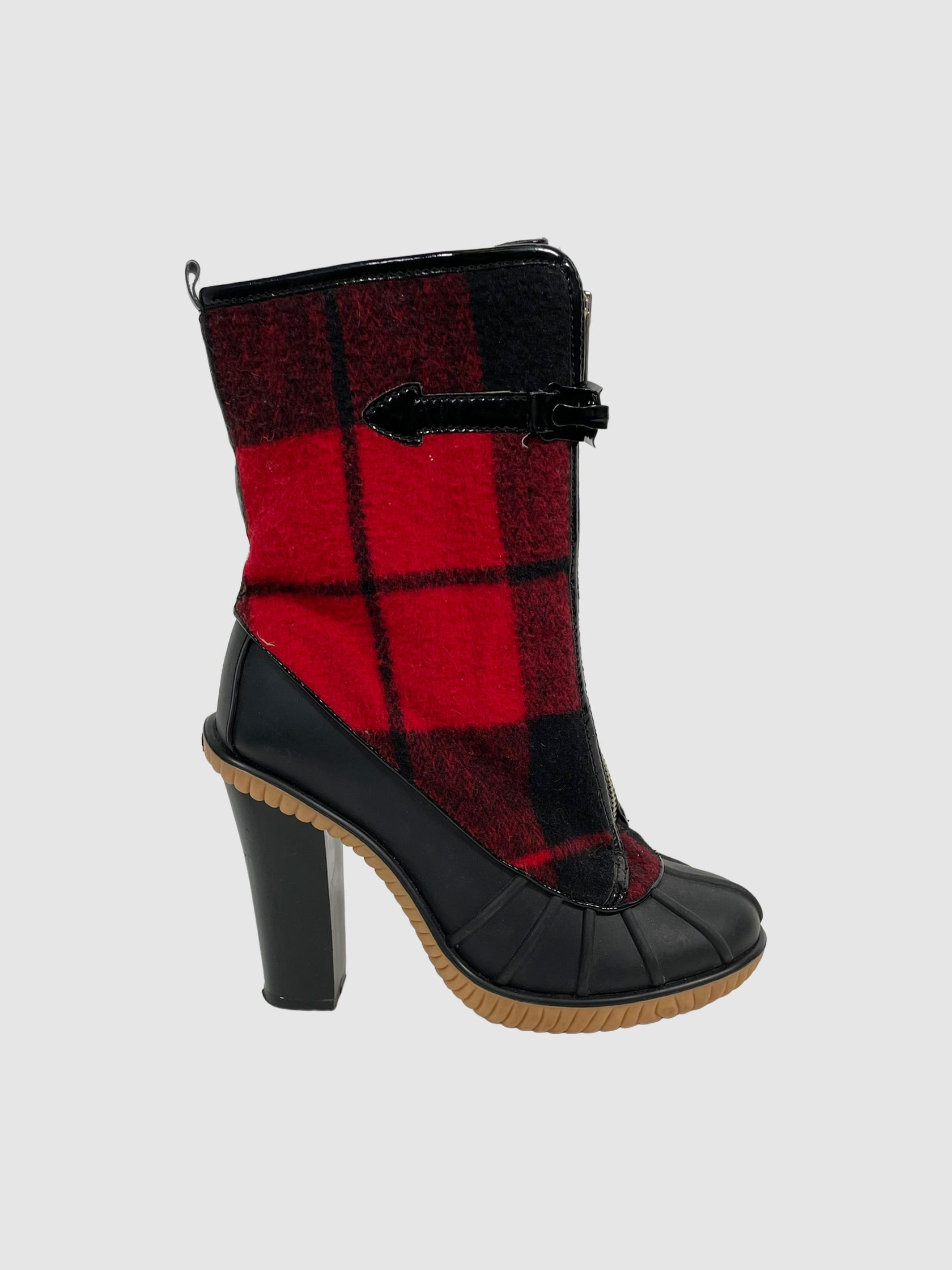 Michael Kors Plaid Ankle Boots - Size 8