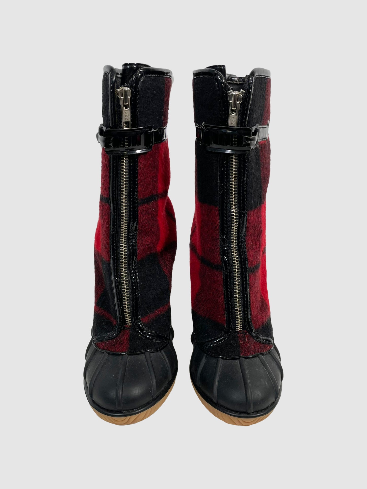 Michael Kors Plaid Ankle Boots - Size 8