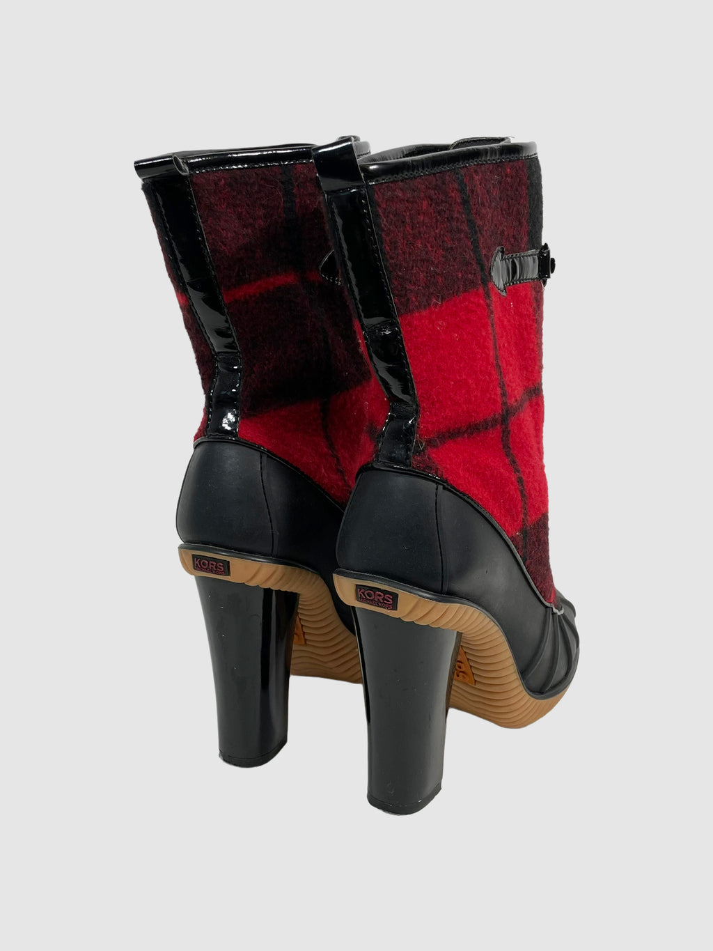 Michael Kors Plaid Ankle Boots - Size 8