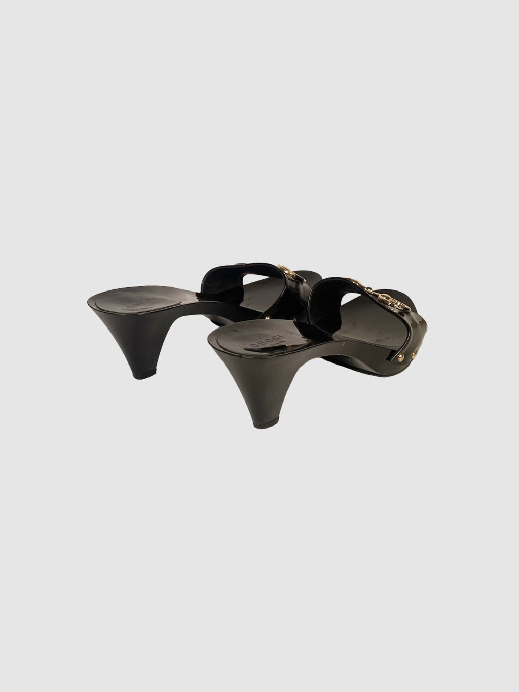 Horsebit Patent Leather Sandals - Size 38