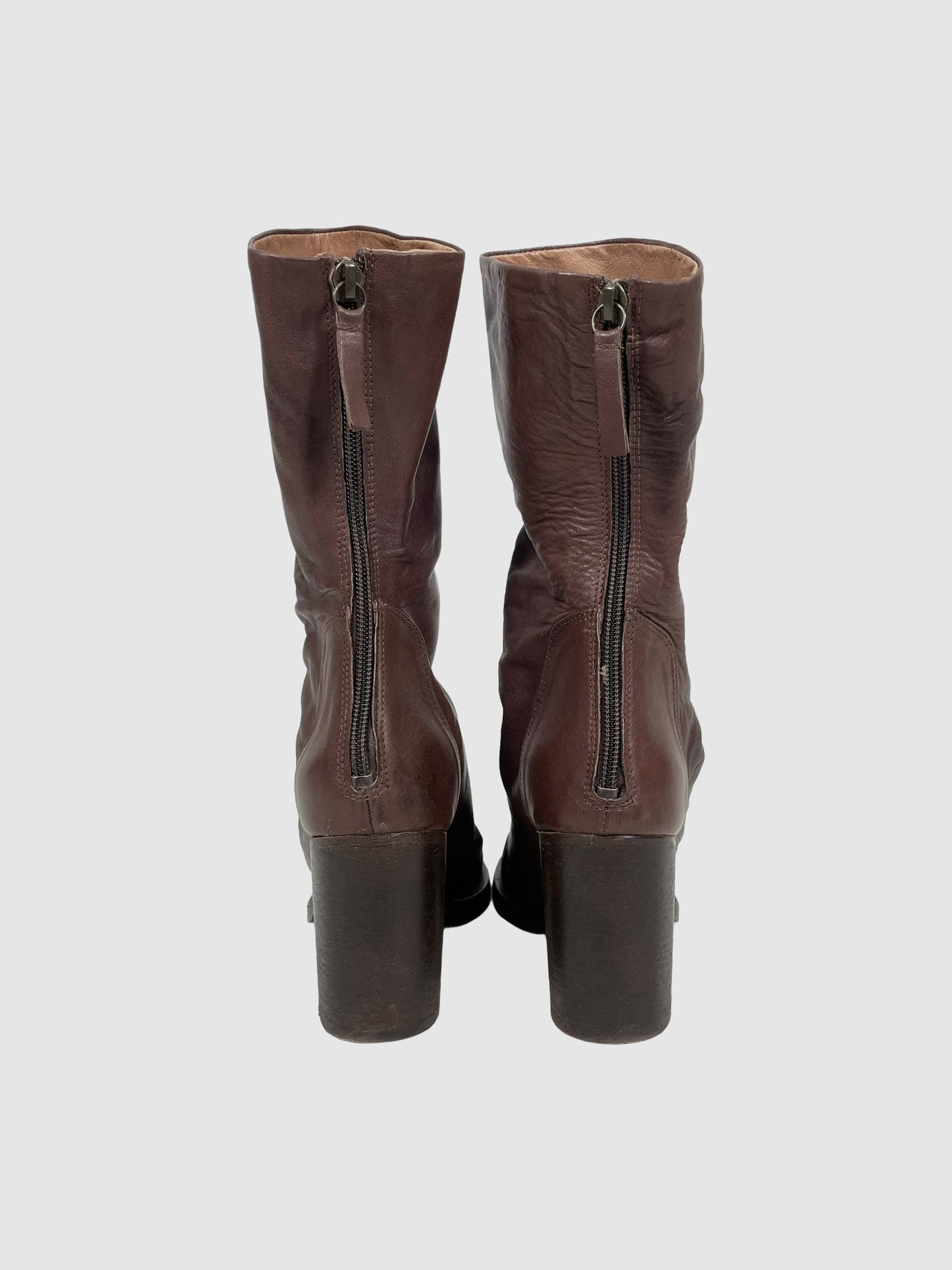 Free People Tall Leather Boots - Size 38