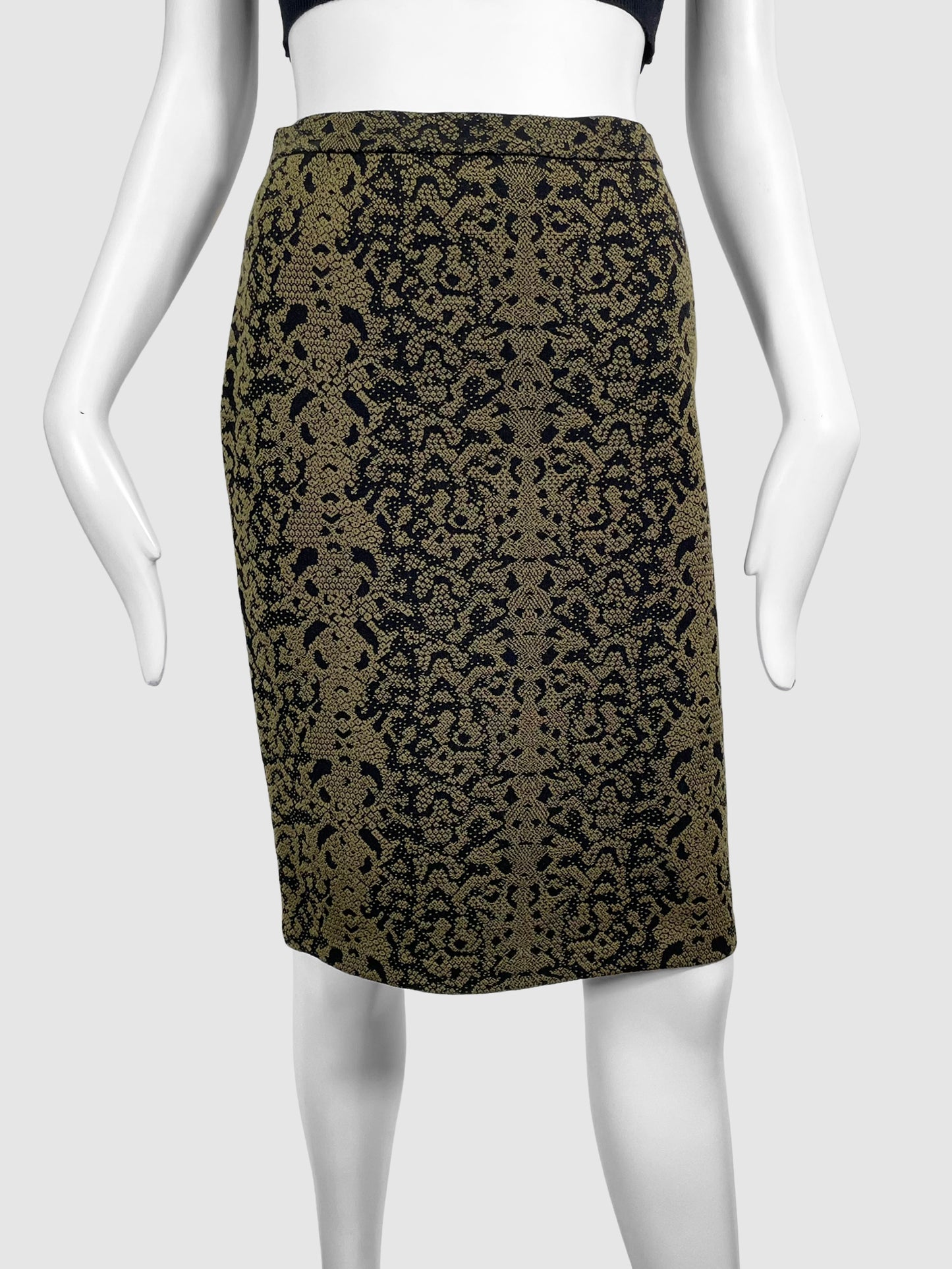 Printed Pencil Skirt - Size L