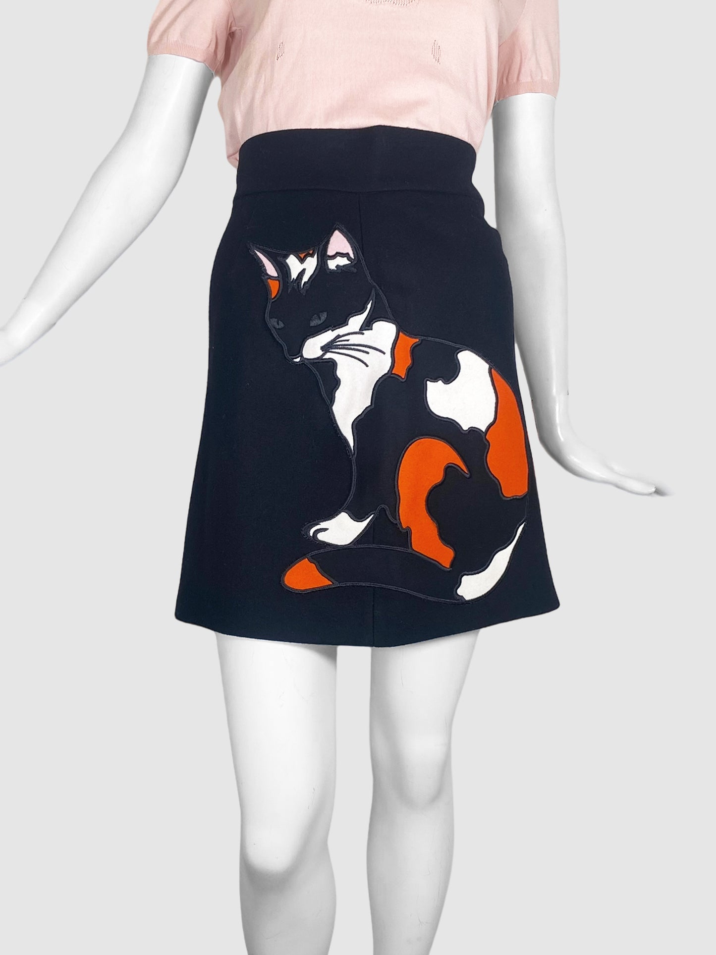 MSGM Wool Skirt with Cat - Size 38