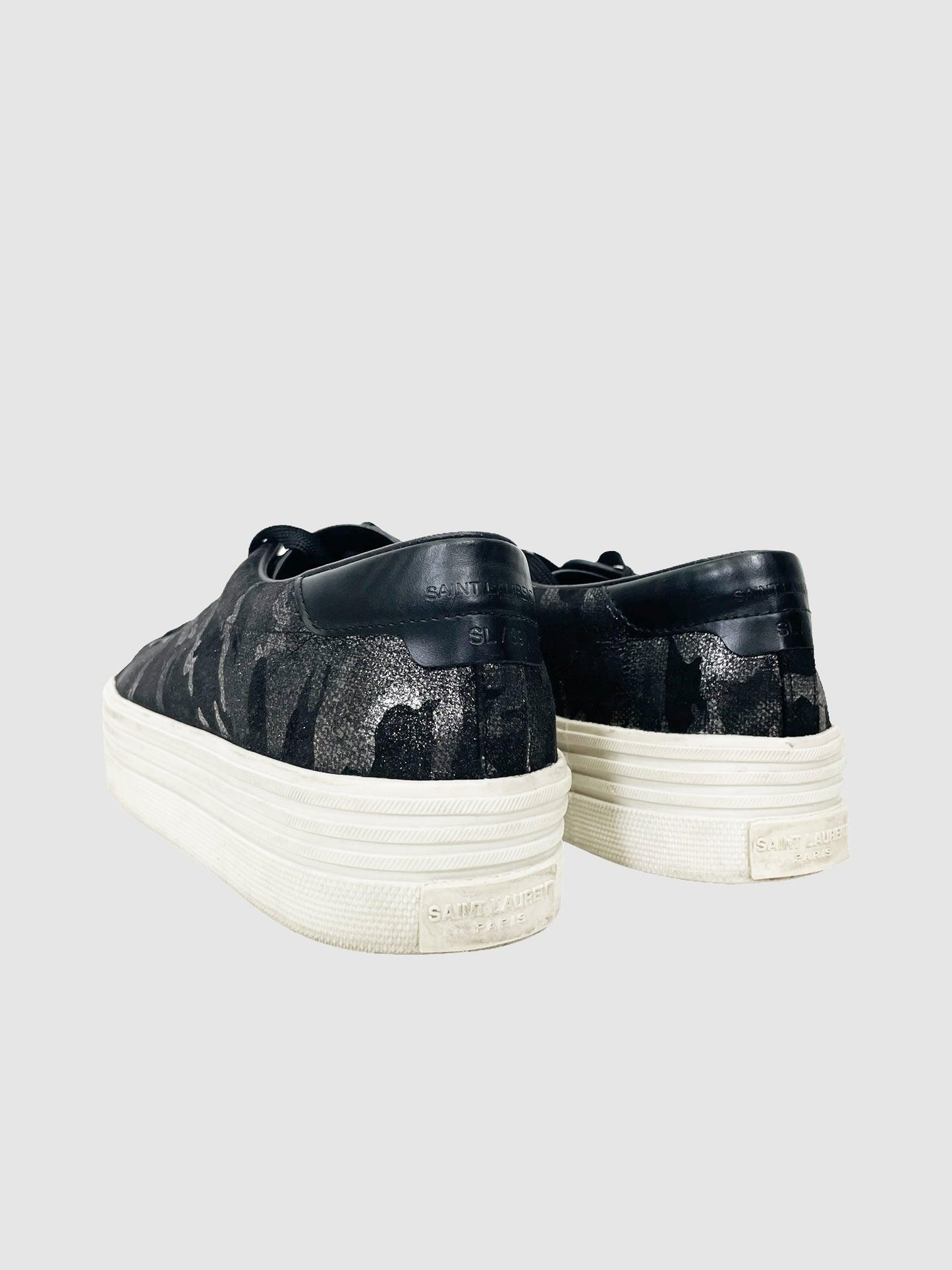 Saint Laurent Leather Sneaker - Size 36.5 - Second Nature Boutique