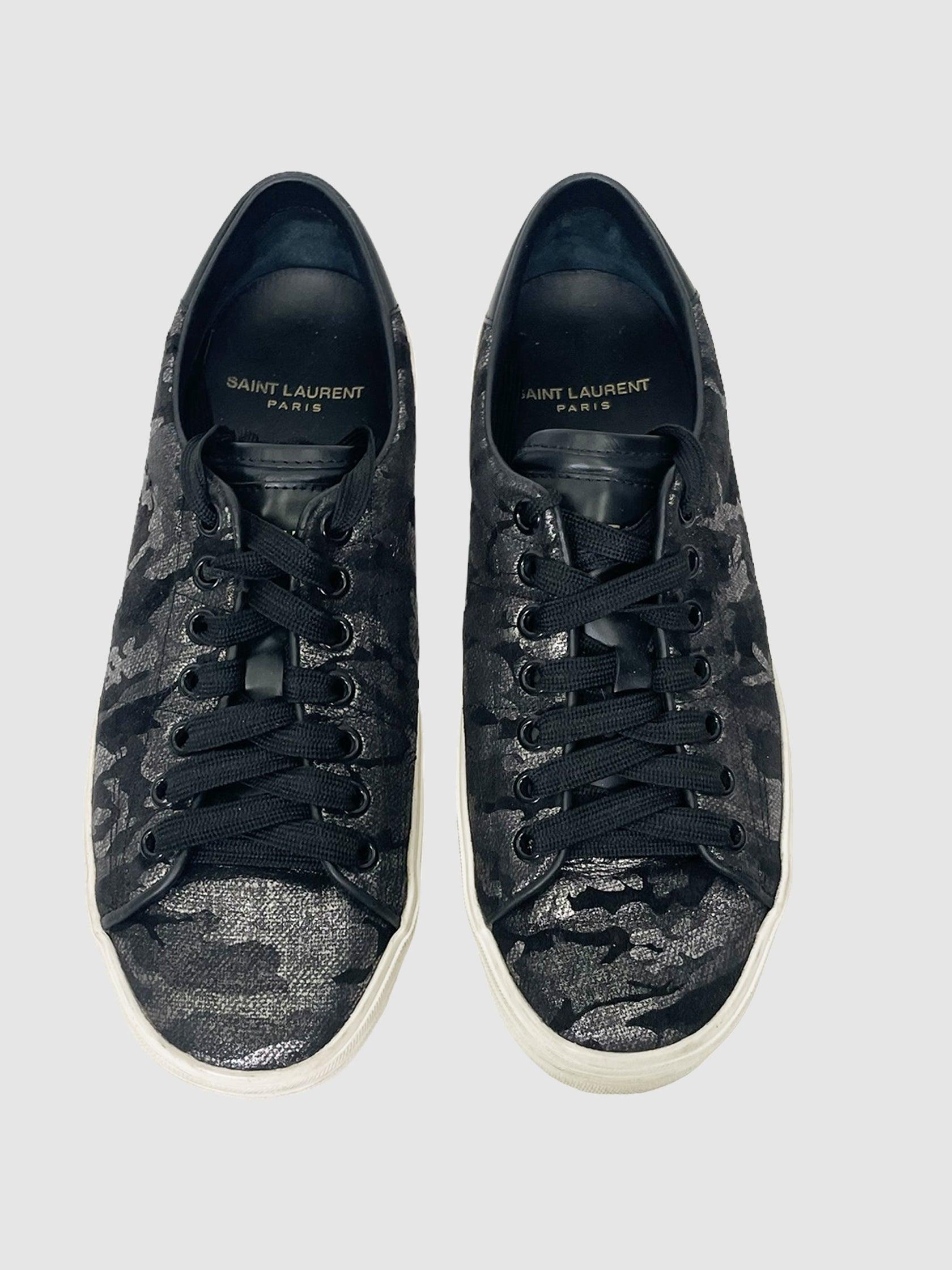 Saint Laurent Leather Sneaker - Size 36.5 - Second Nature Boutique