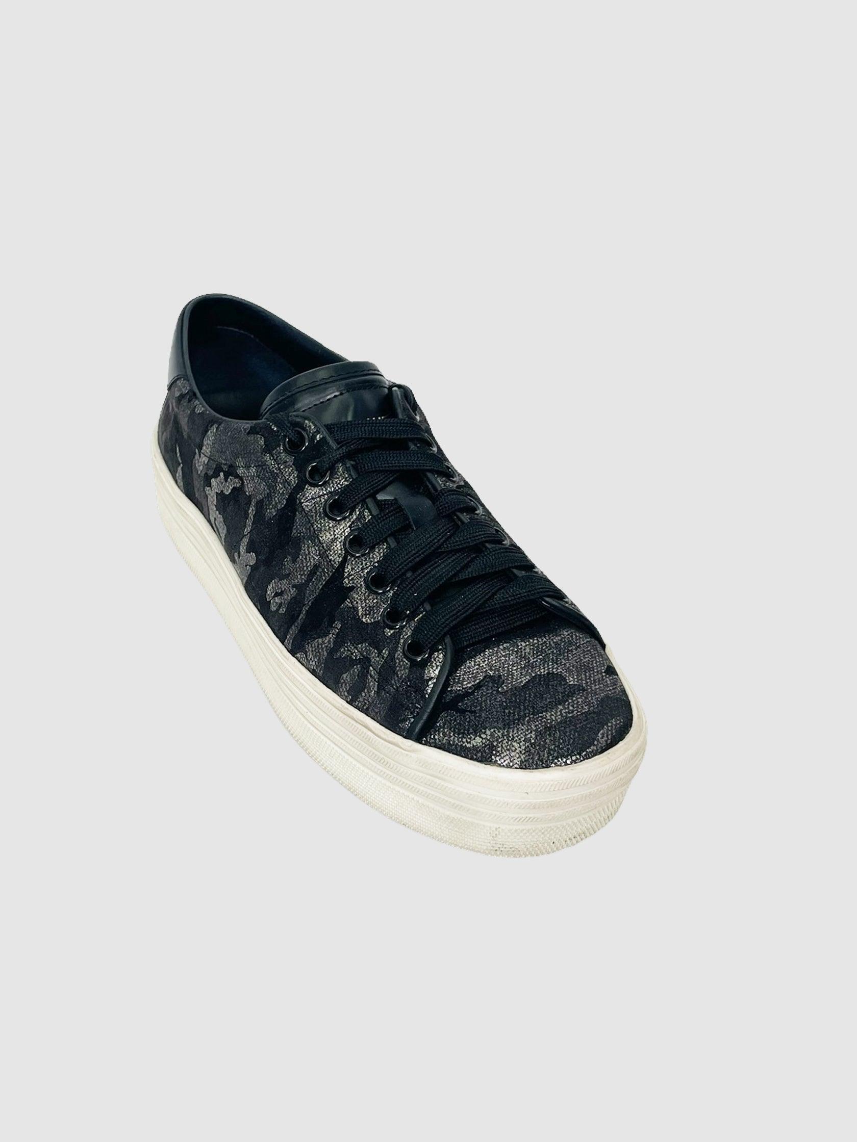 Saint Laurent Leather Sneaker - Size 36.5 - Second Nature Boutique