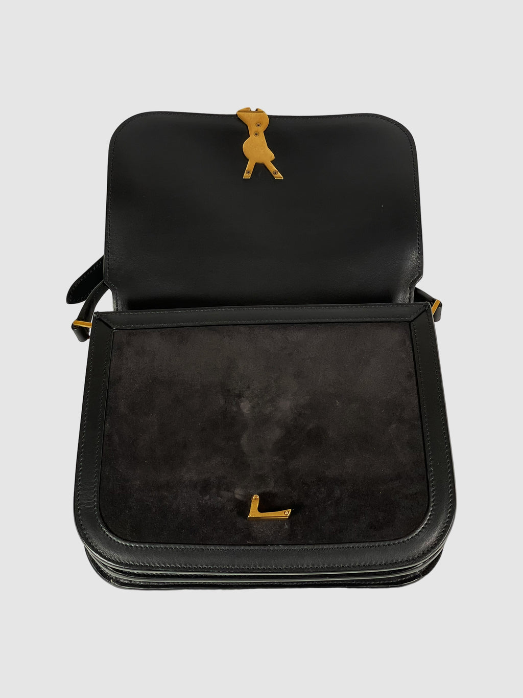 Medium Solferino Suede Satchel