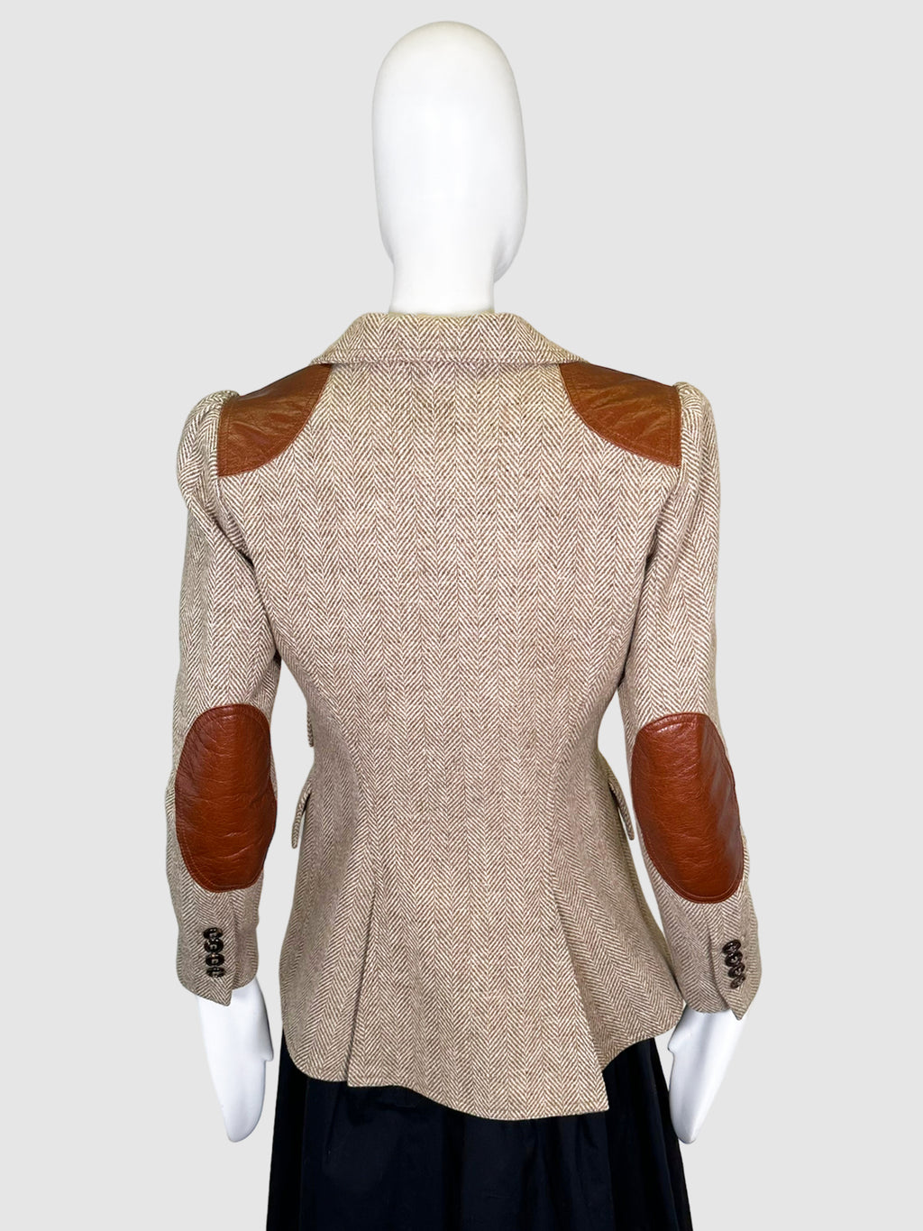 Plaid Wool Blazer - Size 6