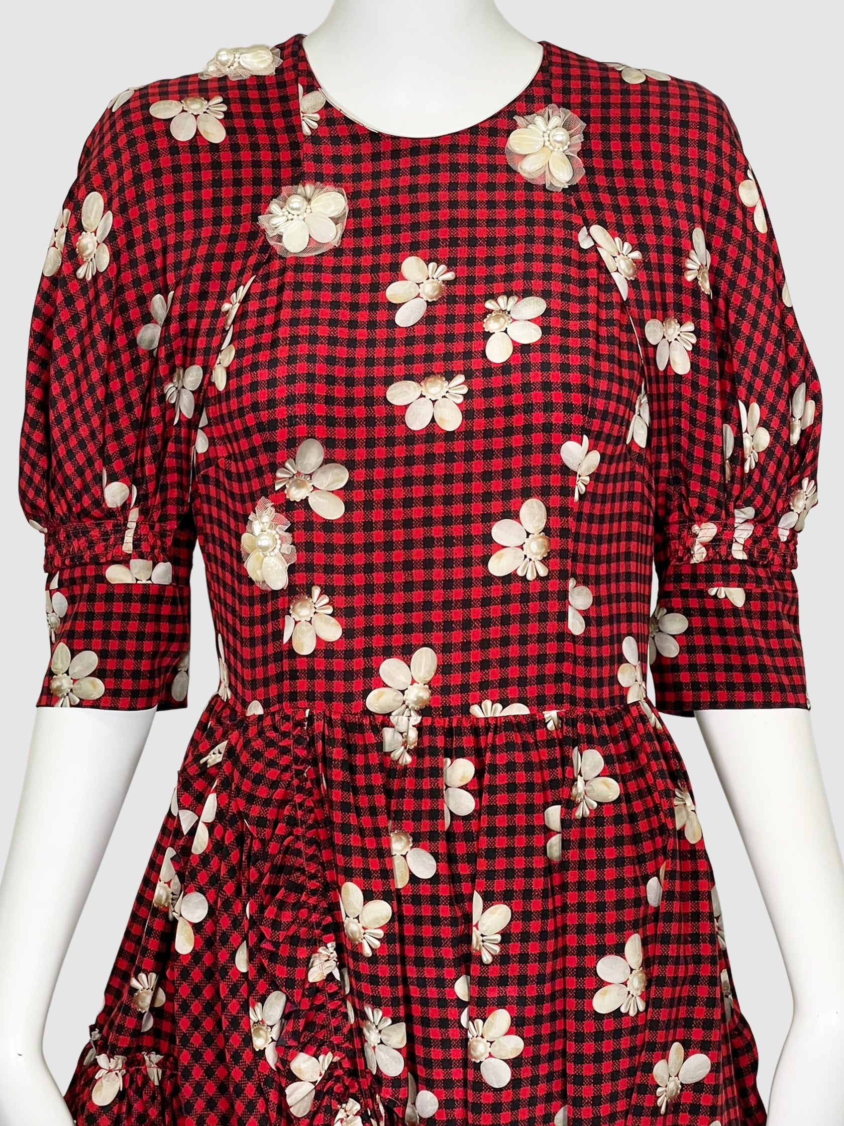 Plaid and Floral Dress - Size 6