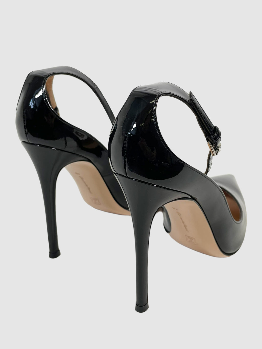 Patent Leather Pointed Toe Pumps - Size 40