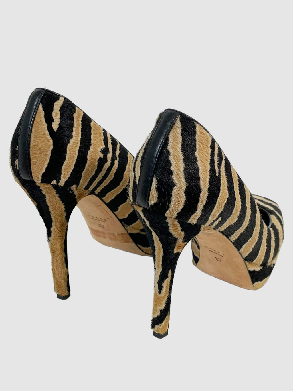 Ponyhair Animal Print Pumps - Size 37