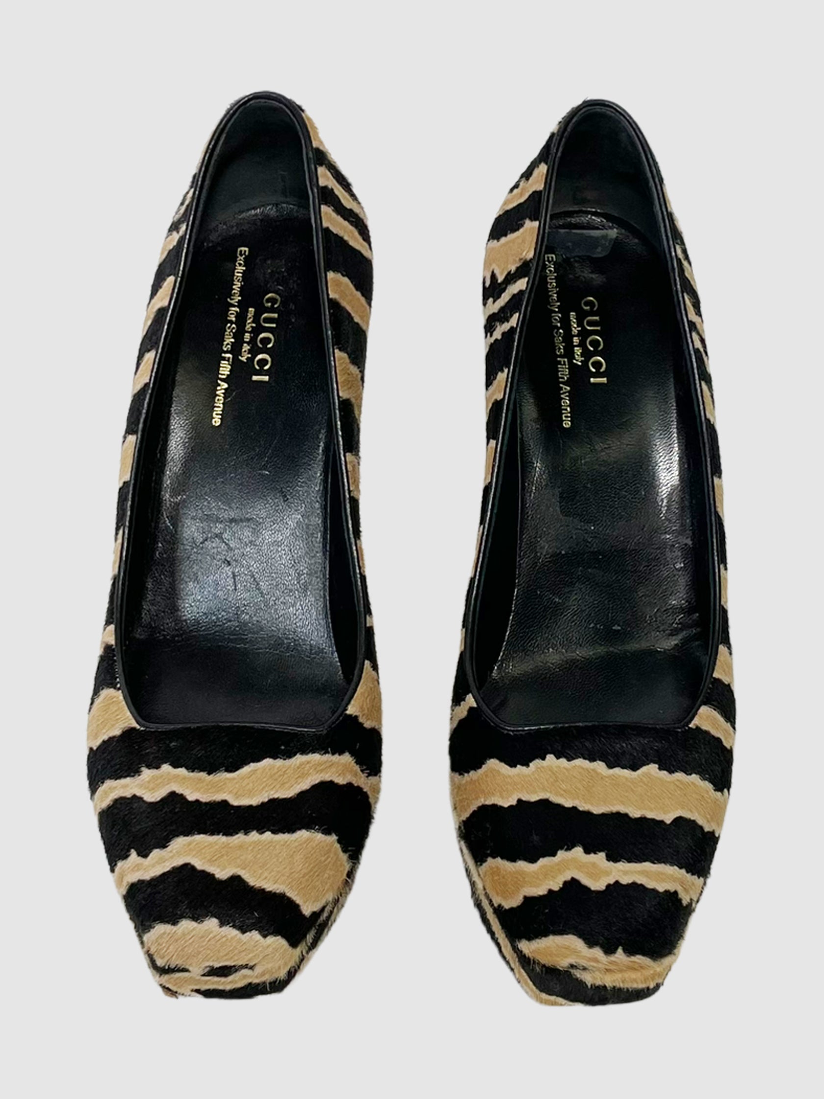 Ponyhair Animal Print Pumps - Size 37