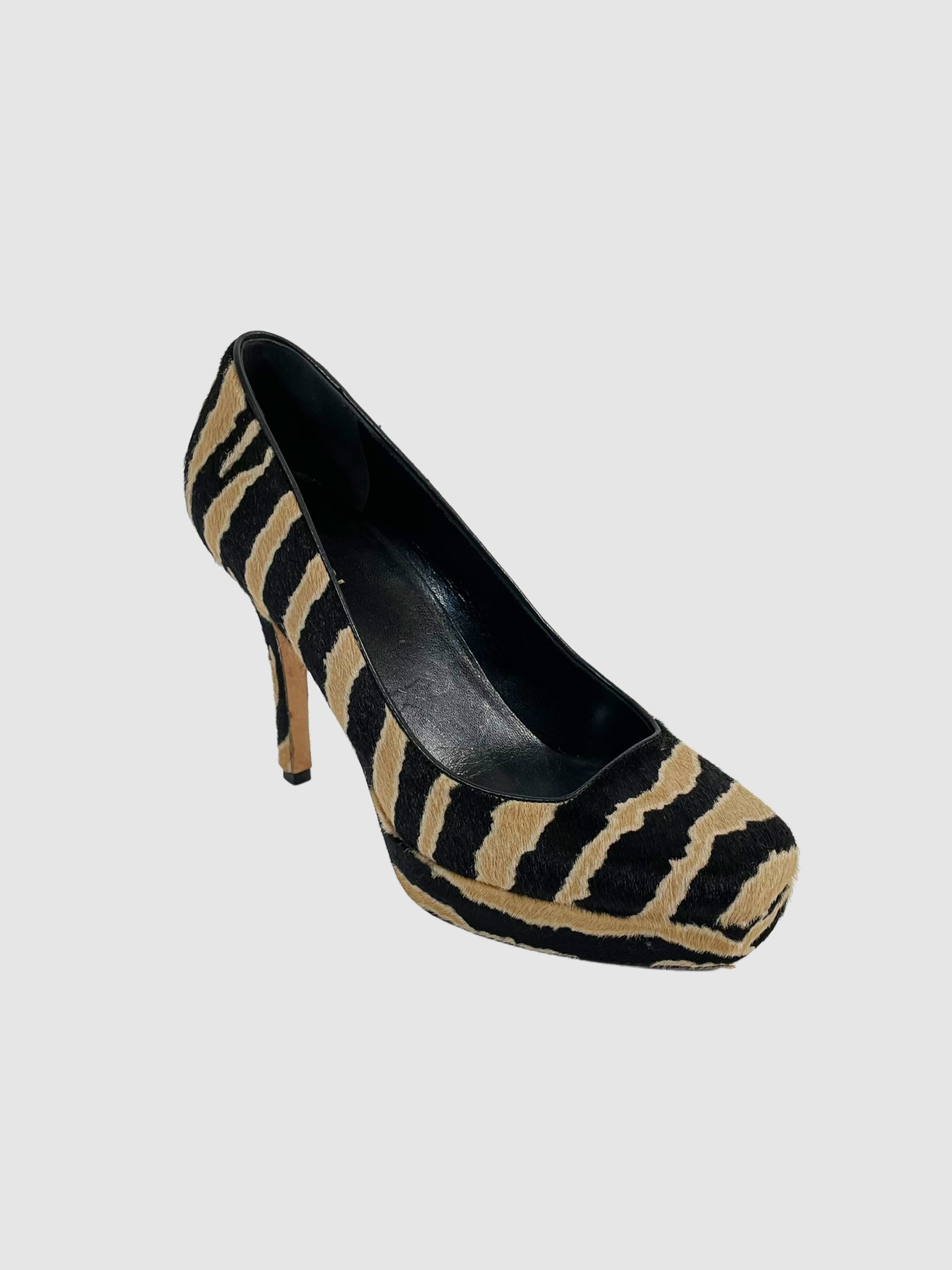 Ponyhair Animal Print Pumps - Size 37