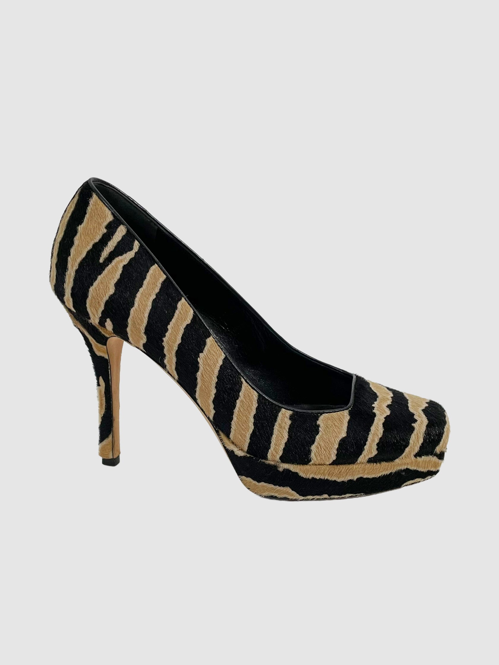 Ponyhair Animal Print Pumps - Size 37