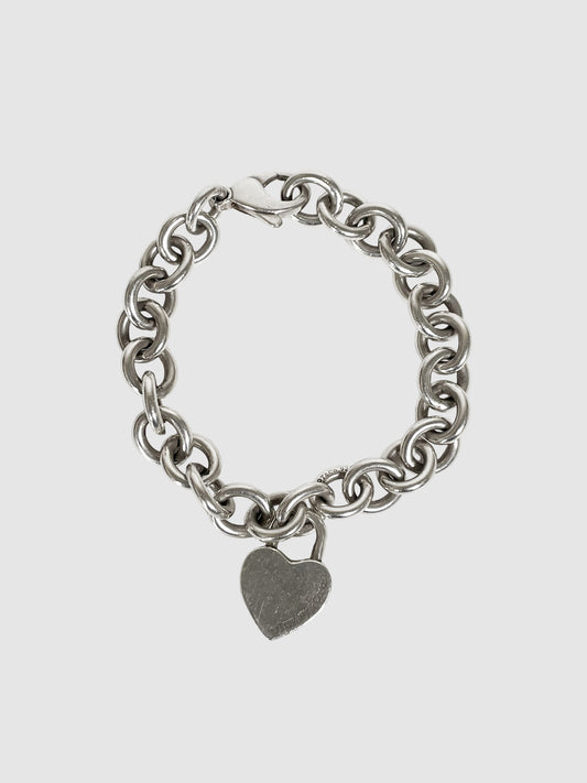 Love Heart Tag Charm Bracelet