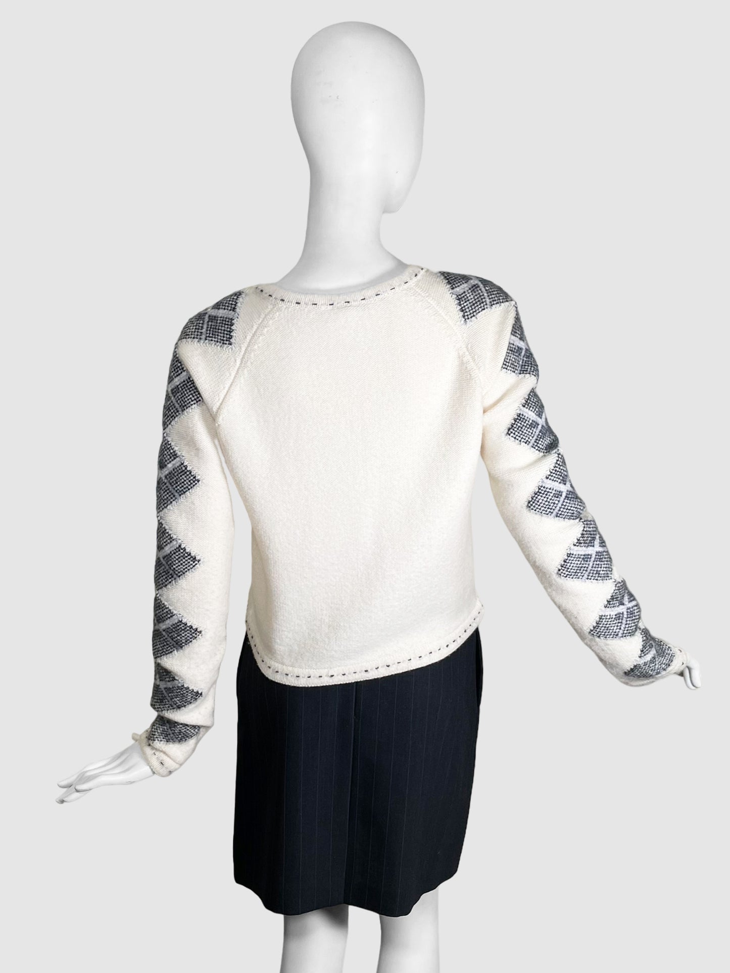 Zipped Wool Sweater - Size 42