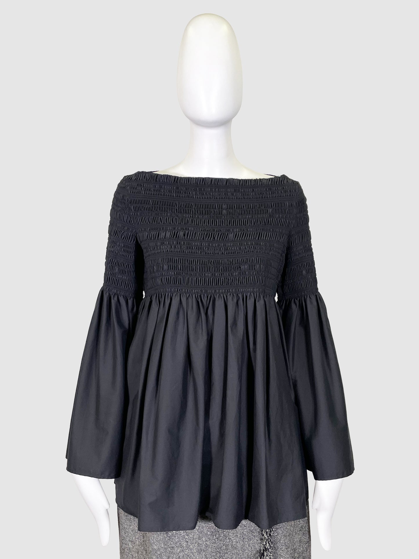 Black Crinkled Top - Size S