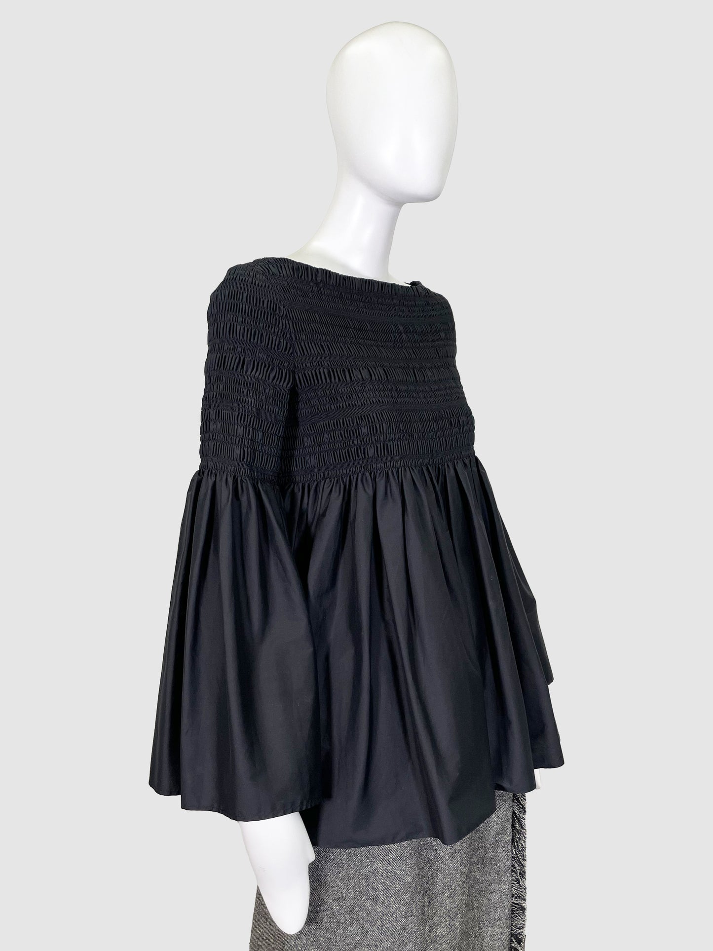 Black Crinkled Top - Size S