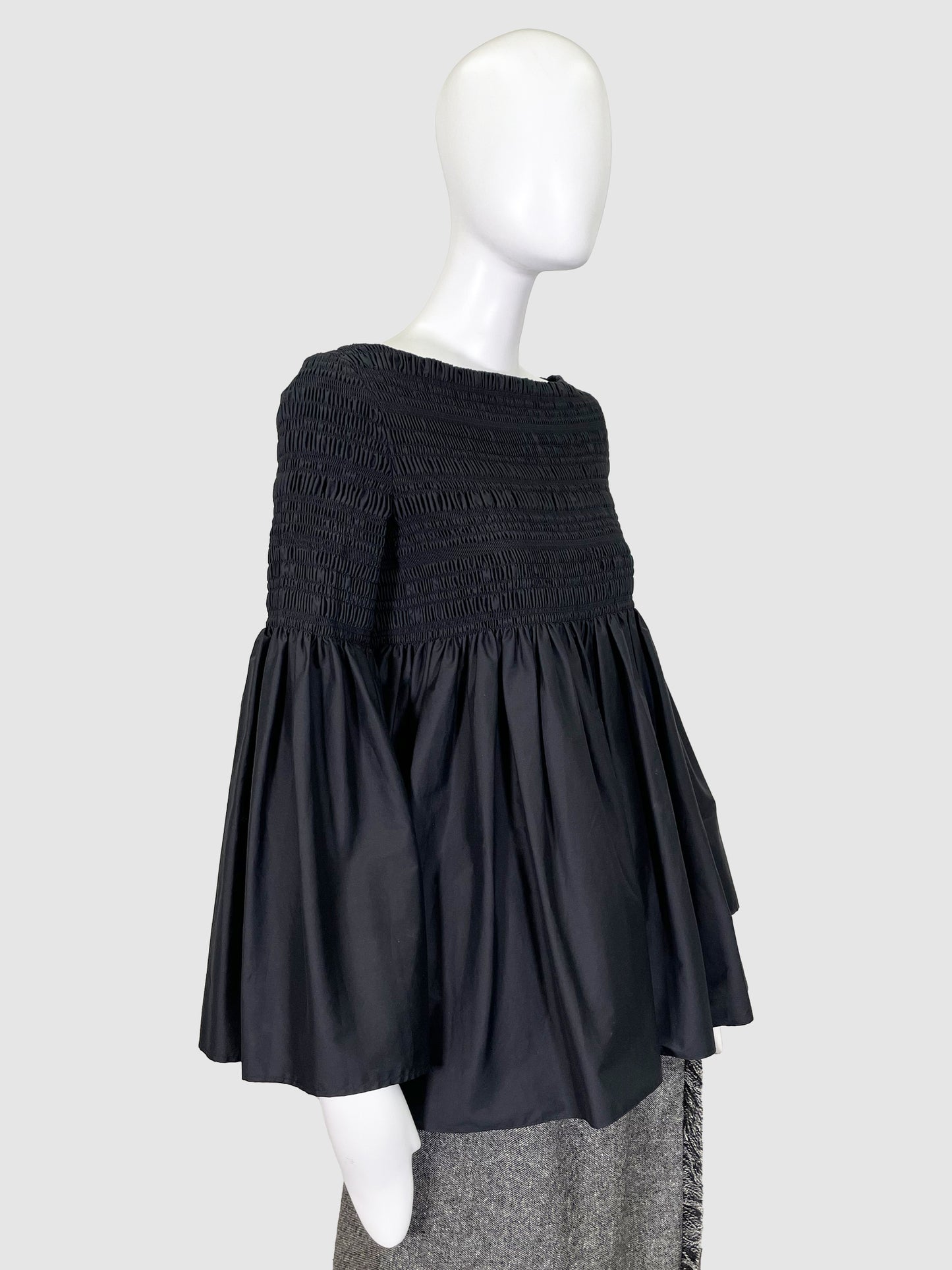The Row Black Crinkled Top - Size S