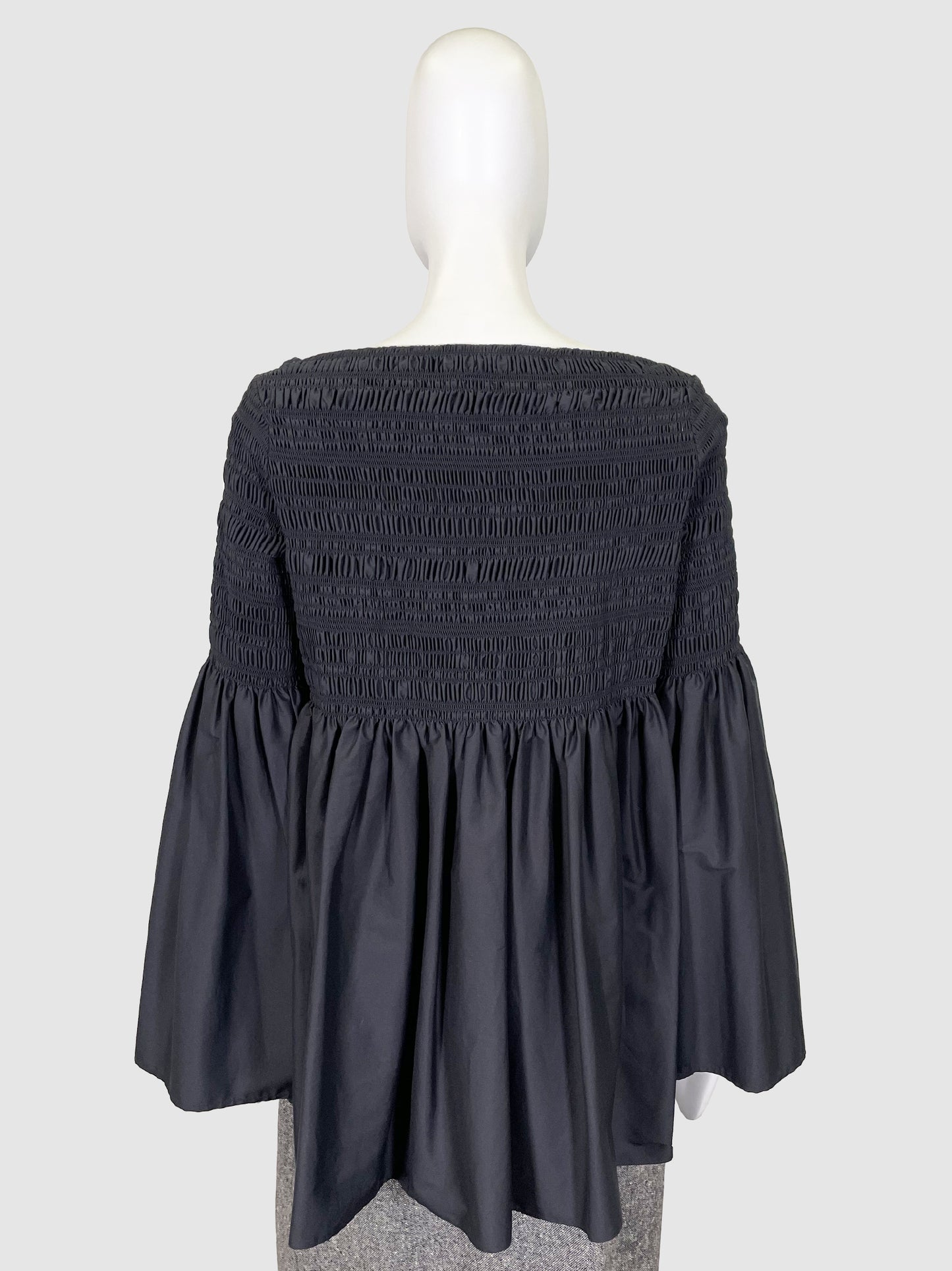 The Row Black Crinkled Top - Size S