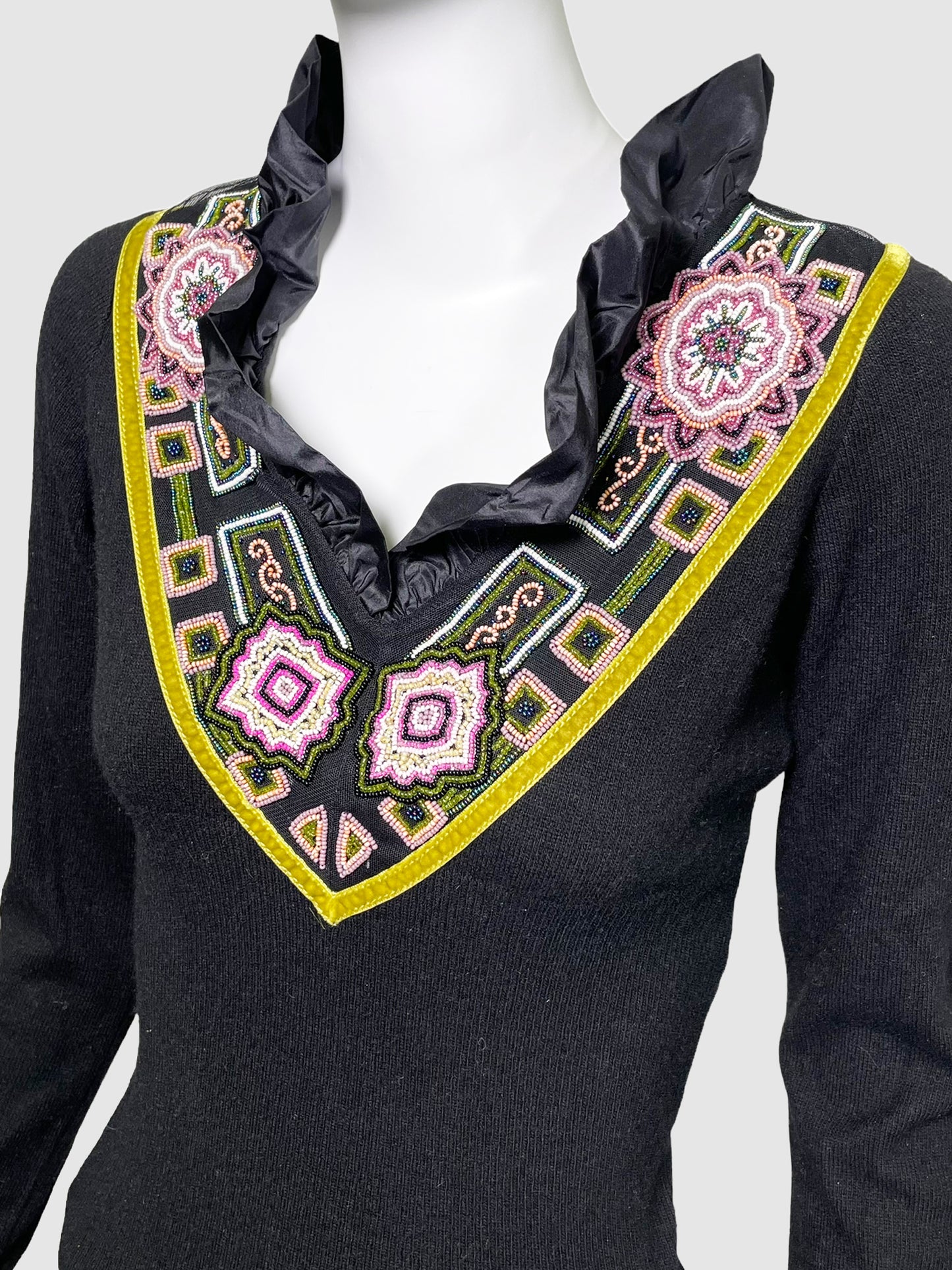 Etro Sweater with Beaded Embroidery - Size 42