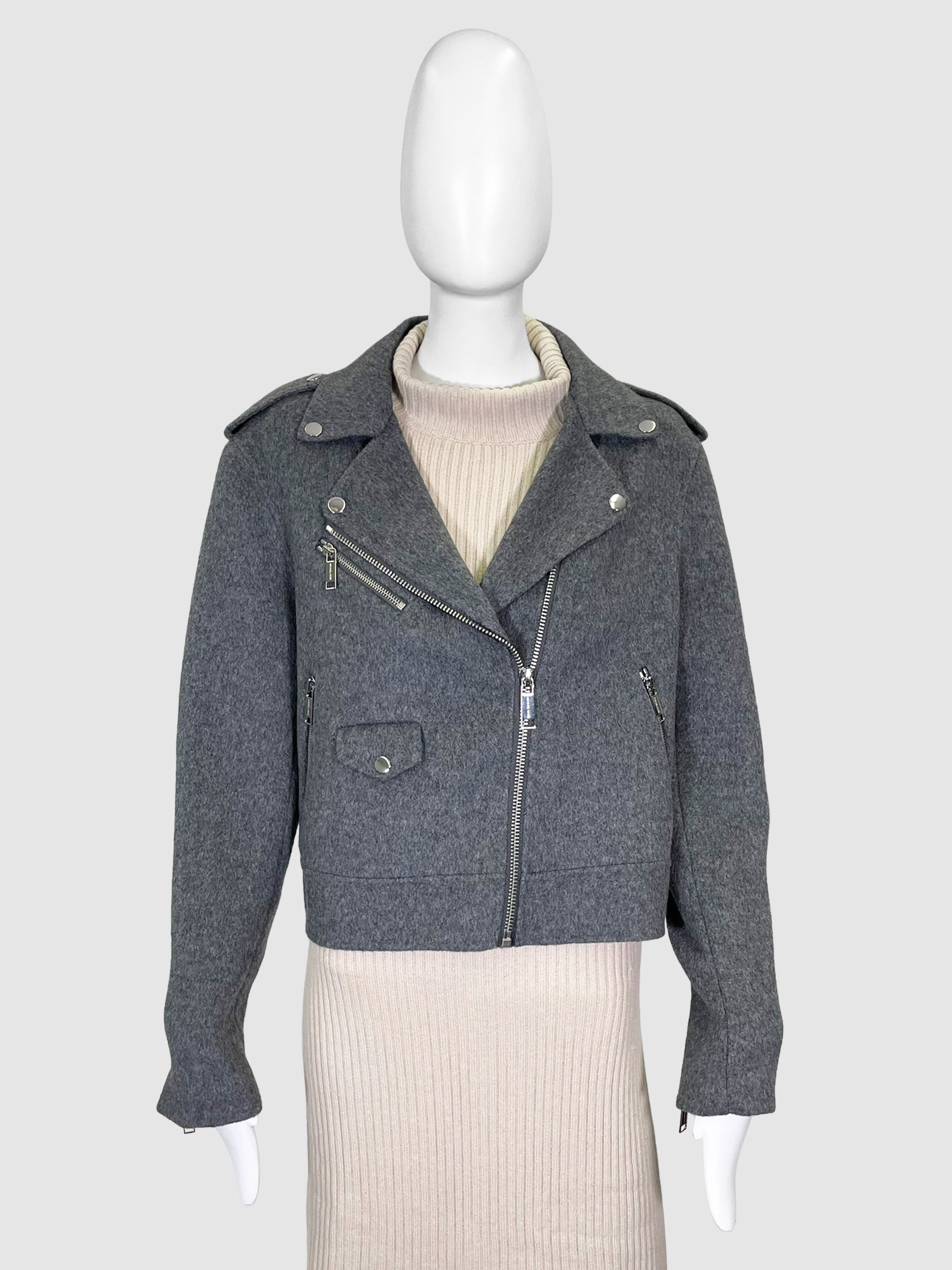 Michael Kors Wool Moto Jacket - Size L