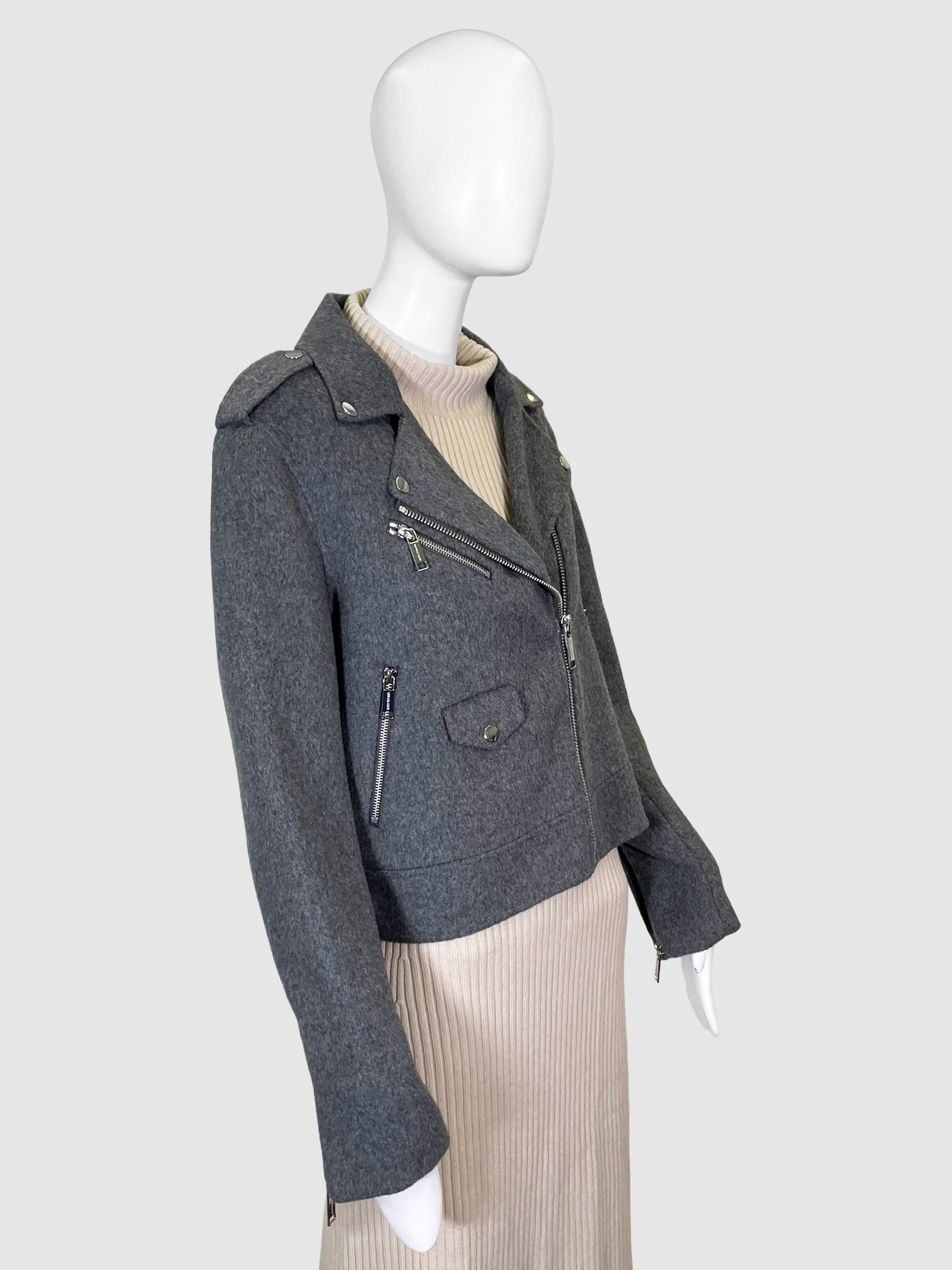 Michael Kors Wool Moto Jacket - Size L